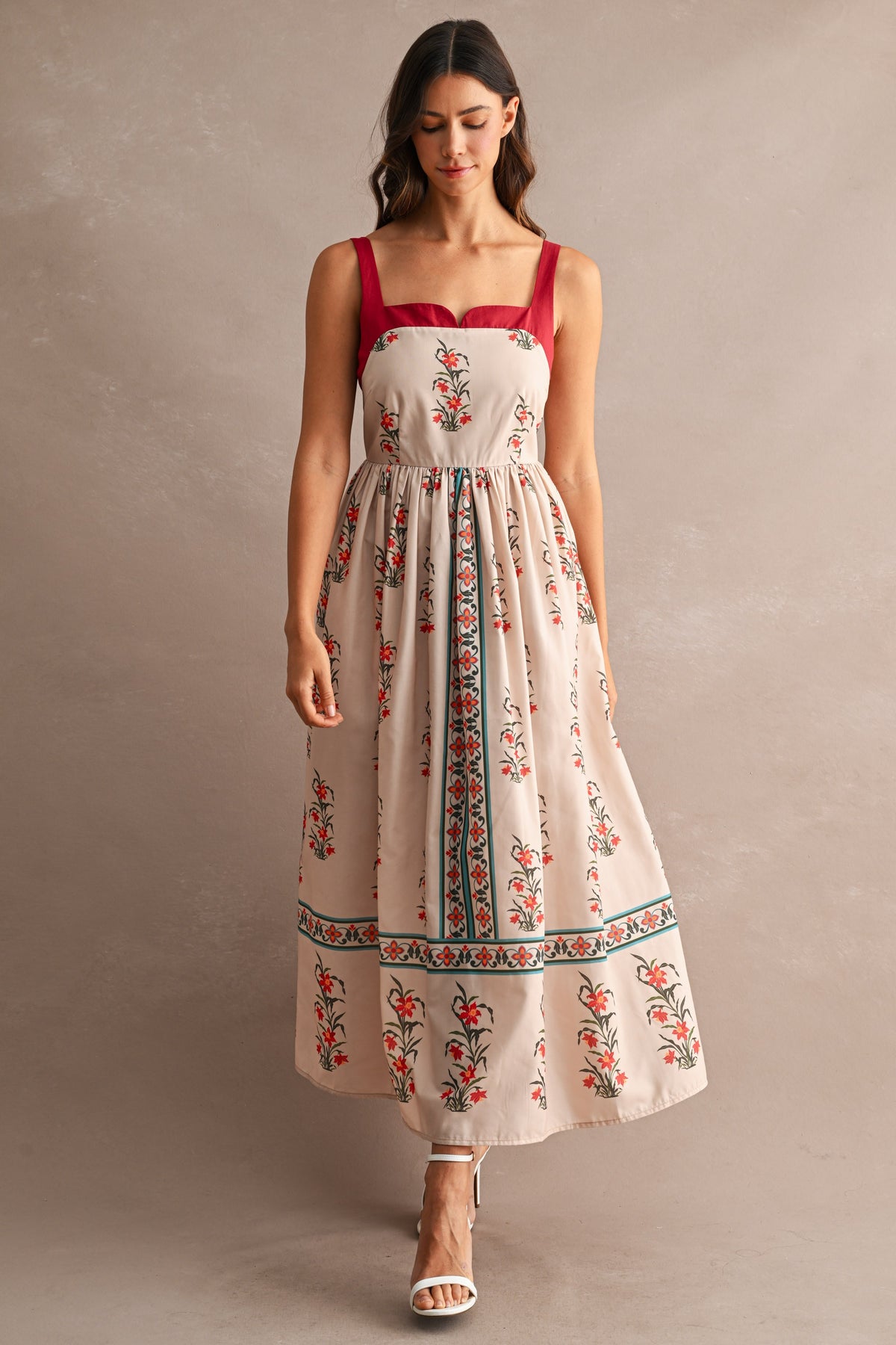 Stitched in Bloom Floral Embroidered Maxi Dress