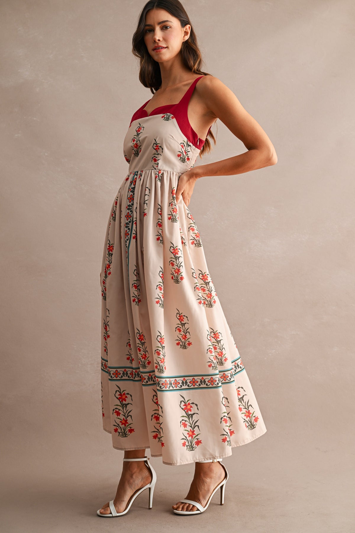 Stitched in Bloom Floral Embroidered Maxi Dress