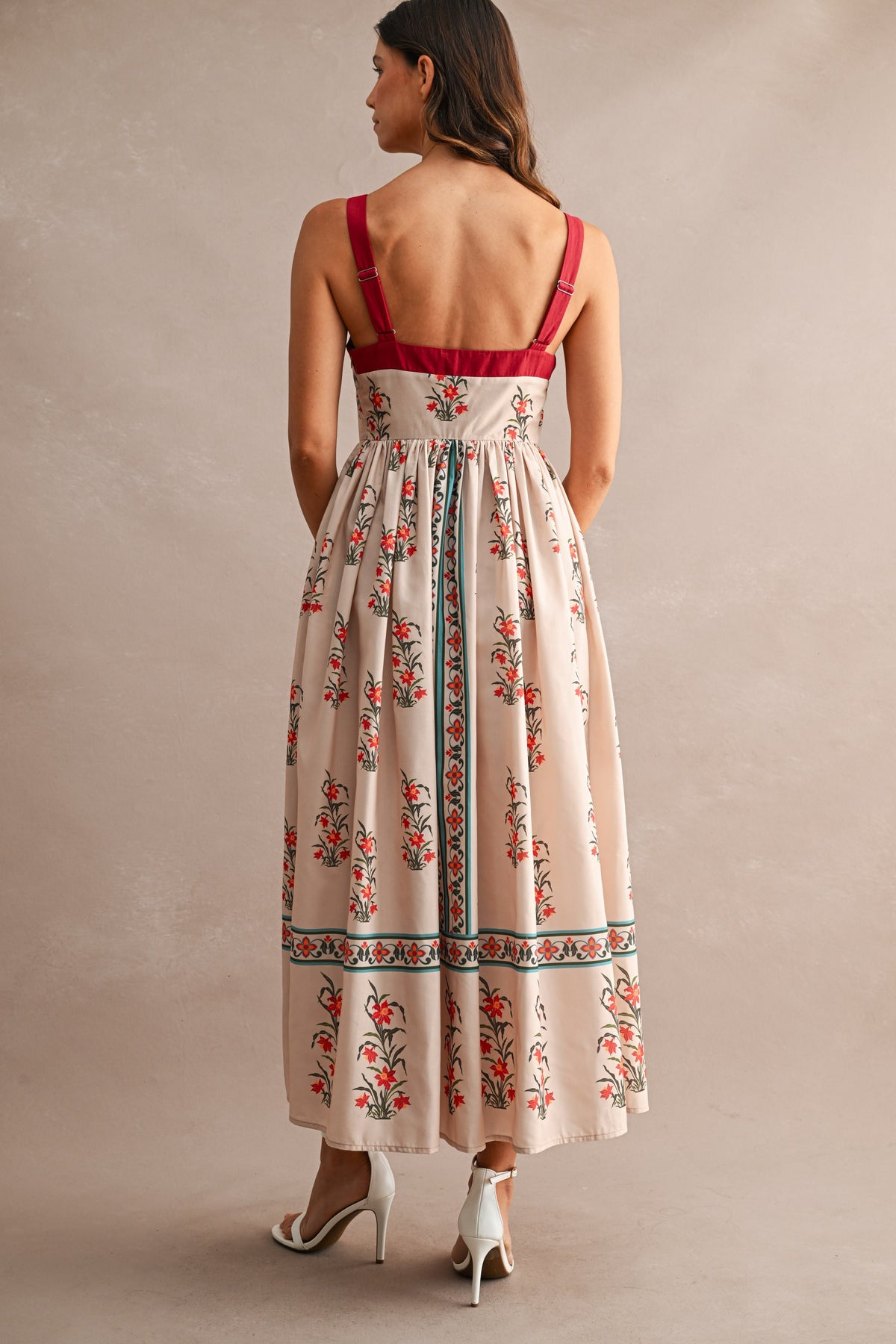 Stitched in Bloom Floral Embroidered Maxi Dress
