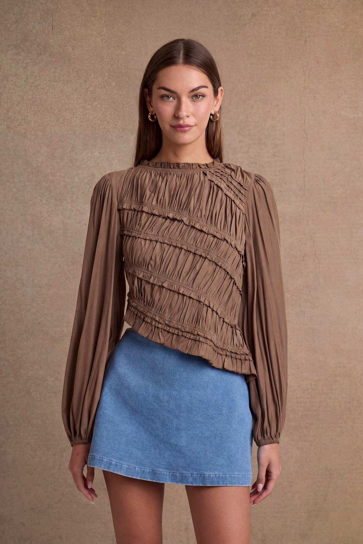Denim Done Right High-Waisted A-Line Skort
