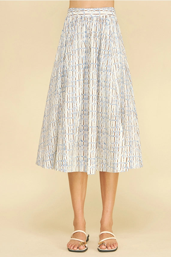 Cool As Can Be Printed Midi Skirt with High Waist and Matching Set Option