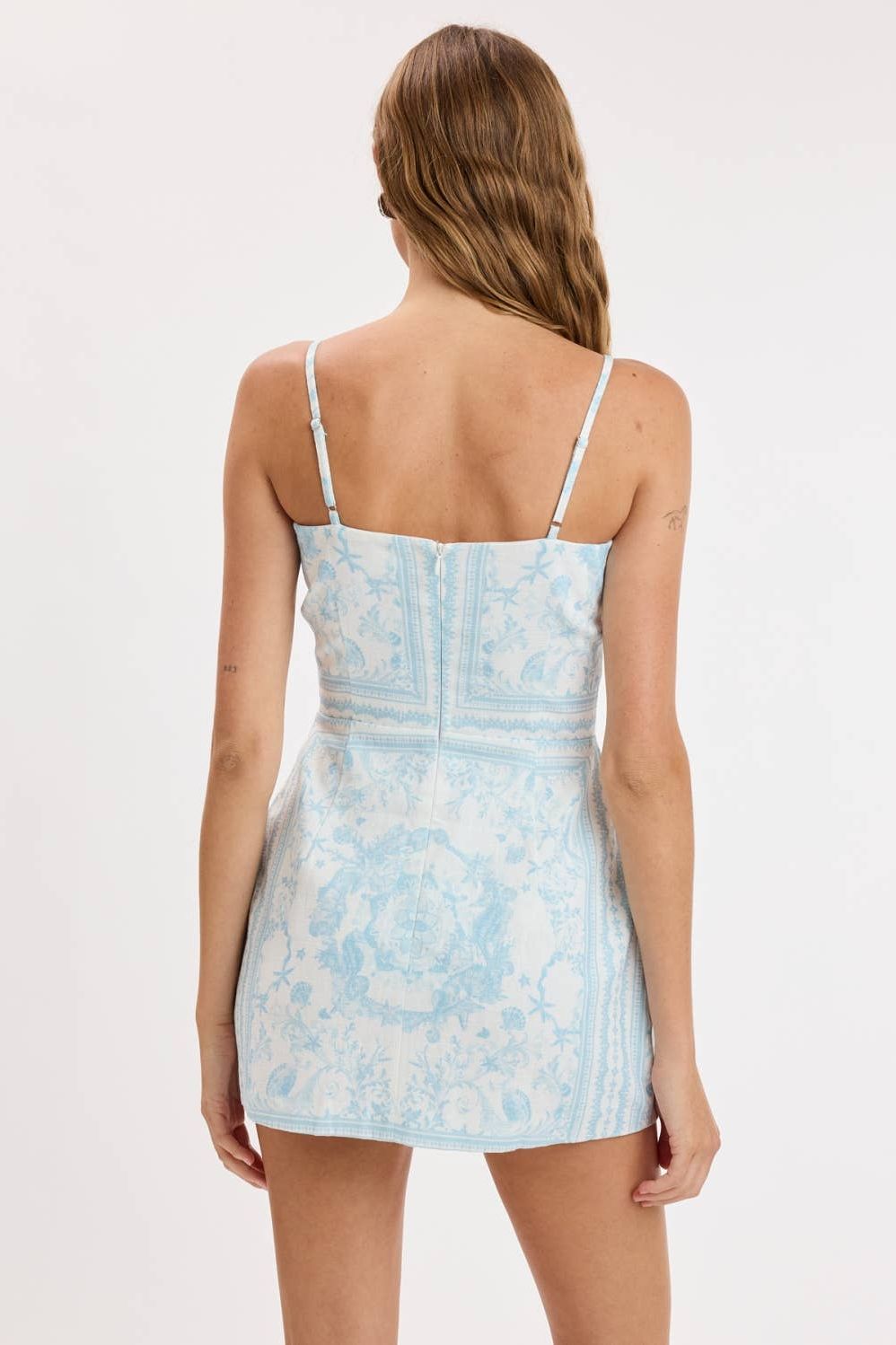 Sweetest Thing Floral Print Square Neck Mini Dress