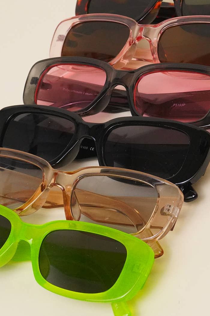Rectangle Acetate Fashion Assorted Sunglasses