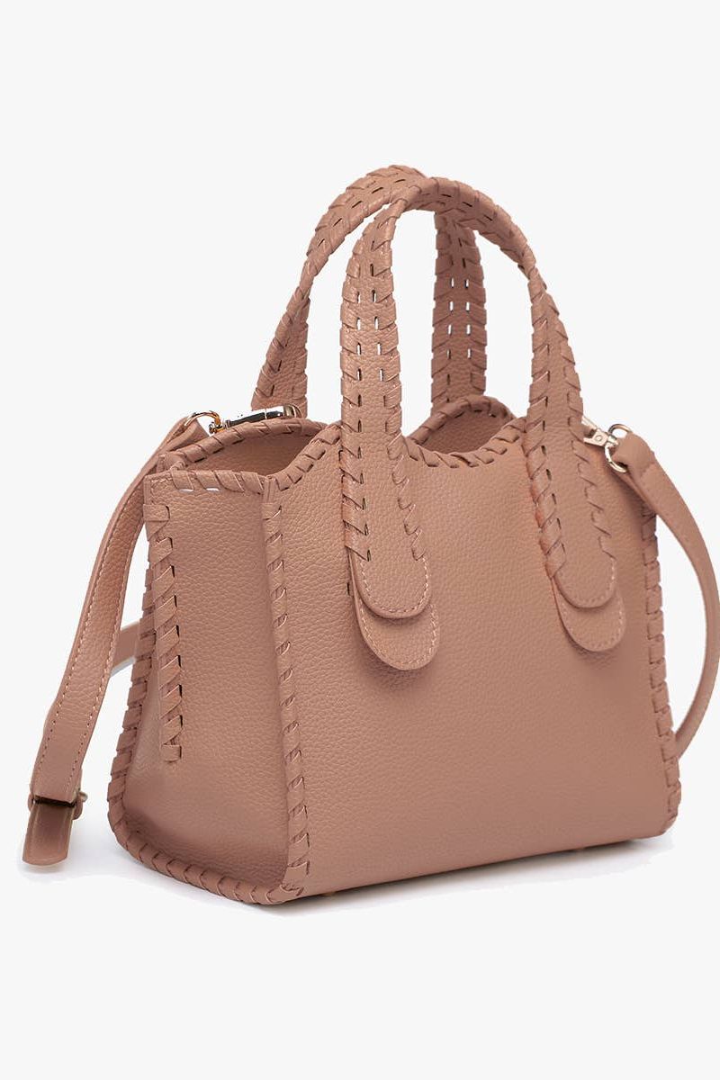Marla Whipstitch Shaped Satchel
