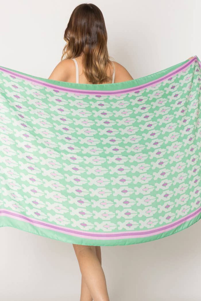 Summer Tile Print Scarf/Wrap