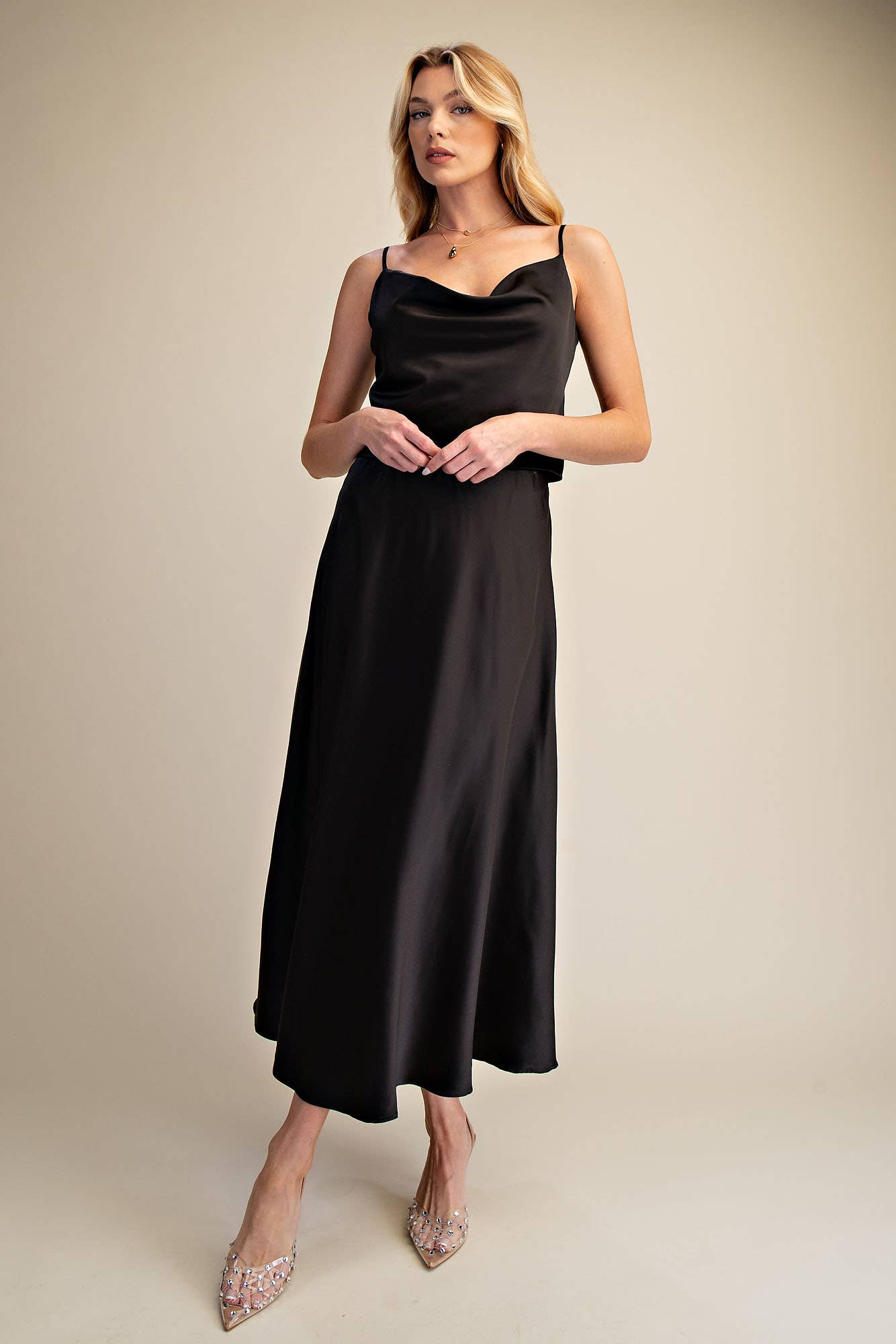 Swing Me Around Satin Skirt