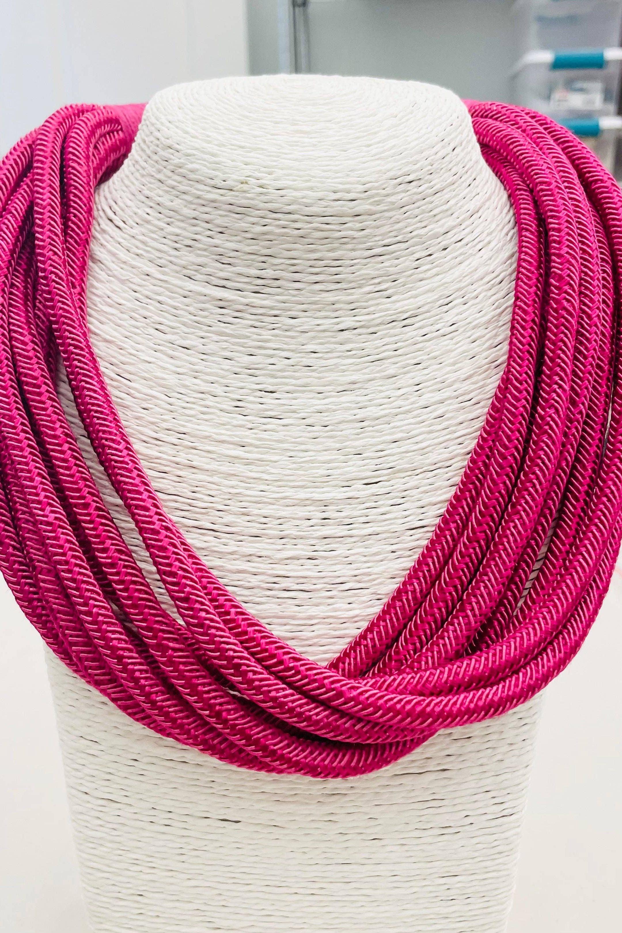 Fuschia Rope Necklace