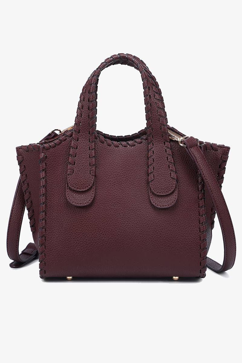 Marla Whipstitch Shaped Satchel