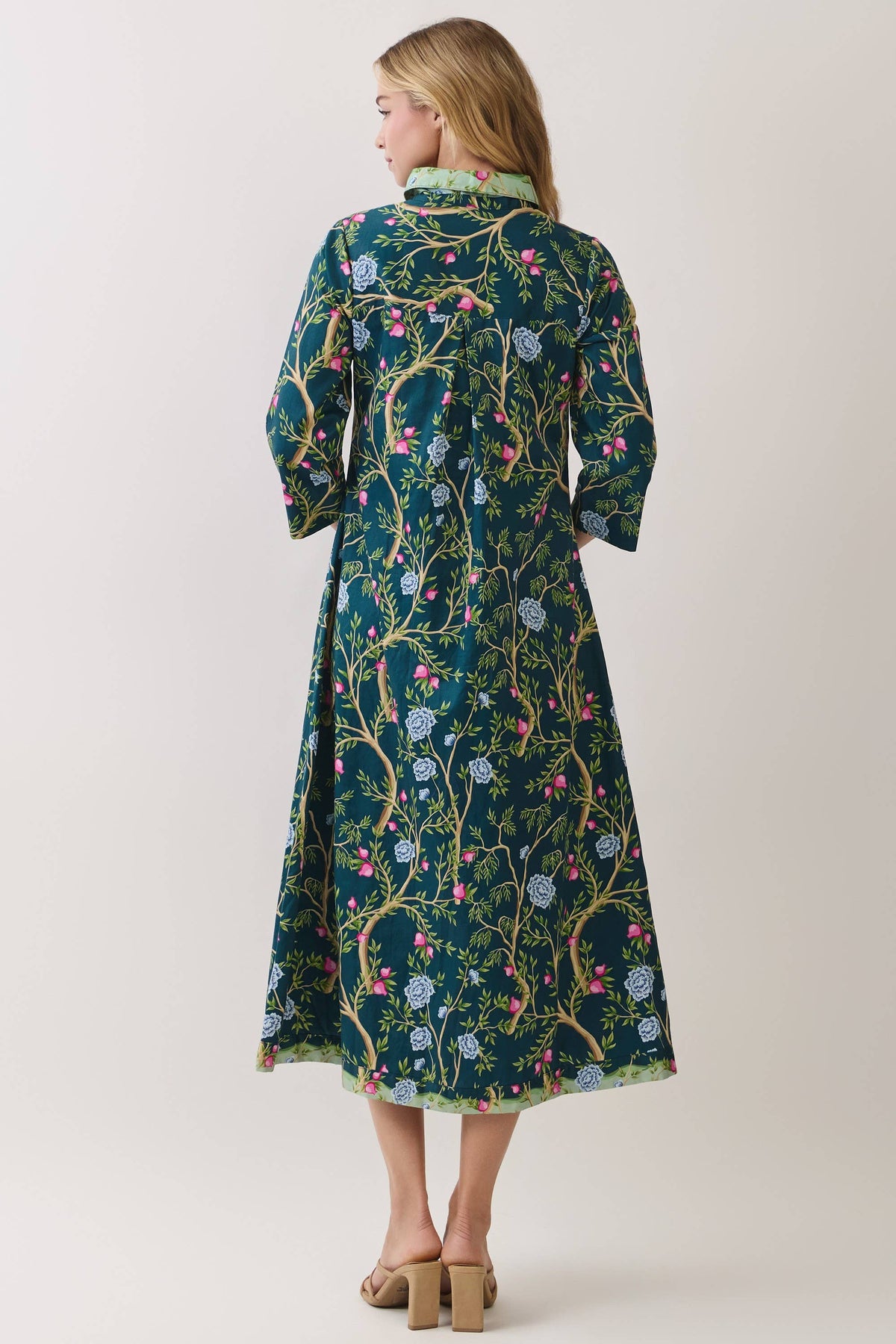 A Beautiful Thing Botanical Print Front Midi Dress
