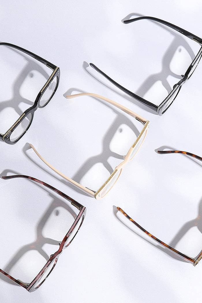 Wide Frame Glitter Side Fashion Reading Glasses