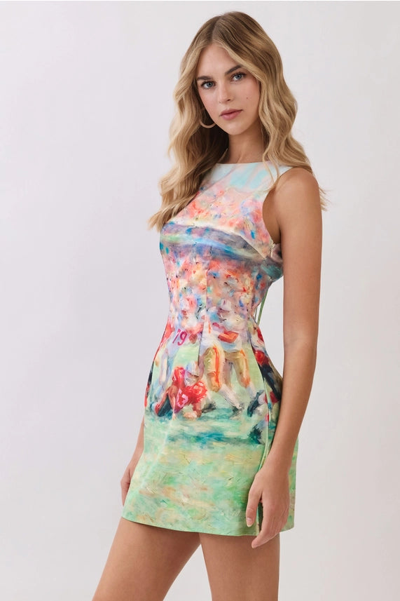 Game Changer Football Print Mini Dress