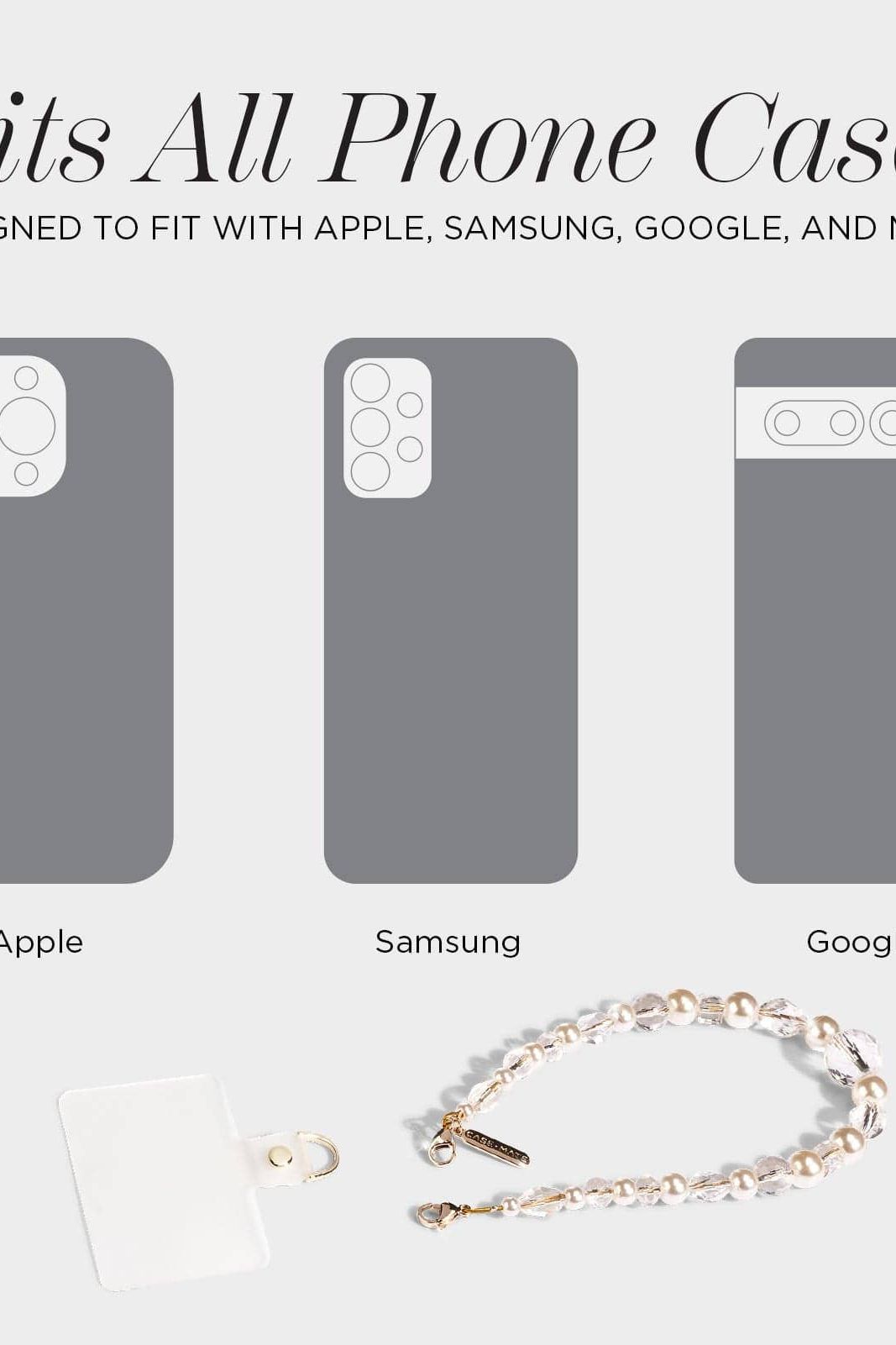 Crystal Pearl Phone Charm