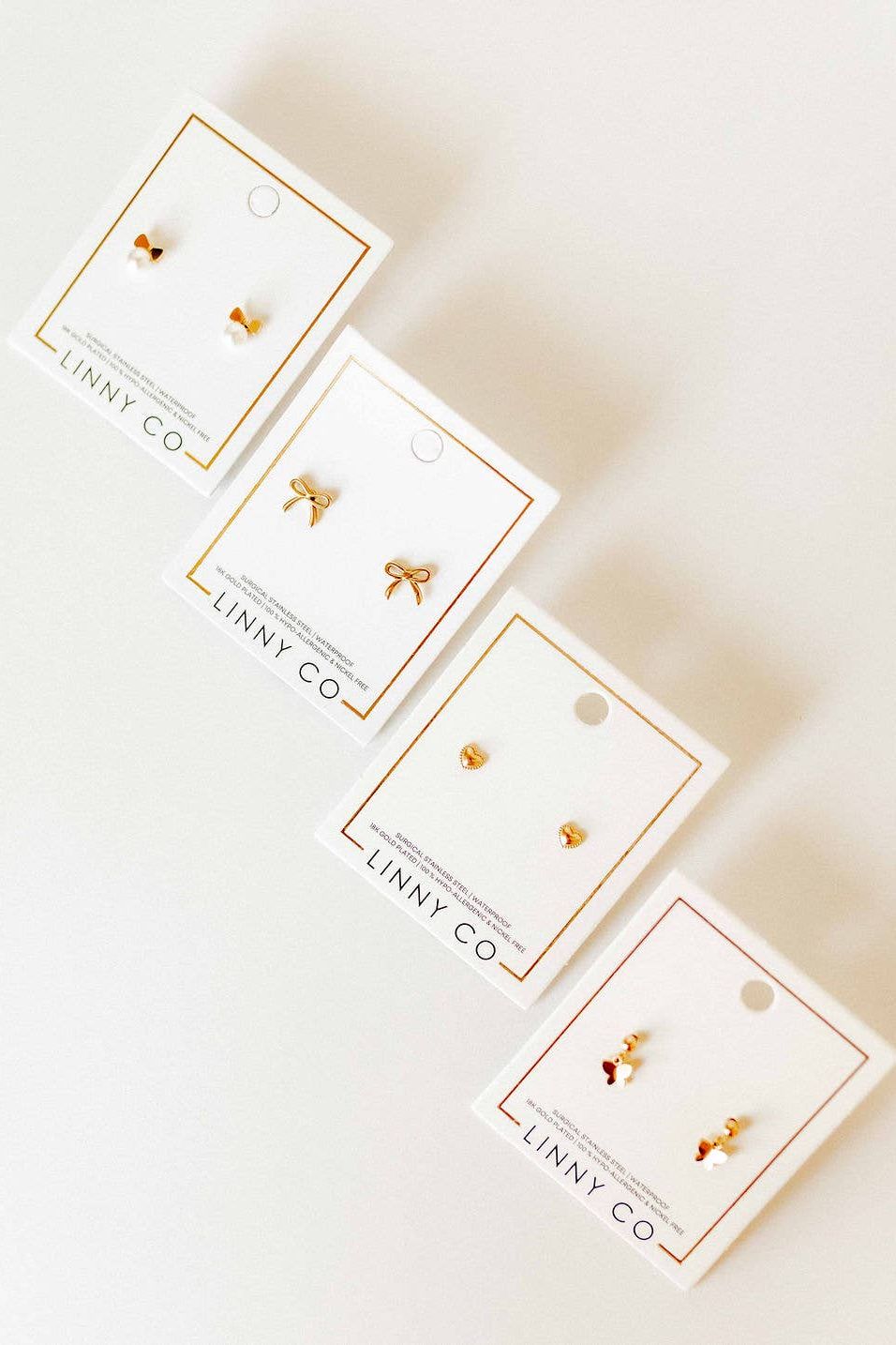 Screwback Stud Earrings - Violet Heart