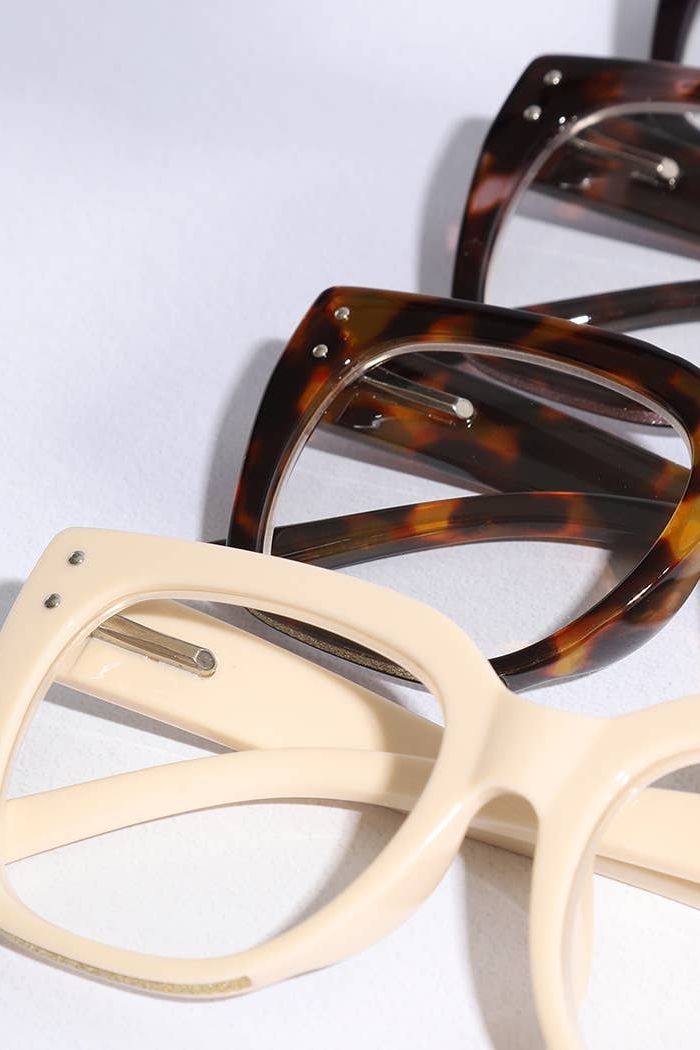 Wide Frame Glitter Side Fashion Reading Glasses