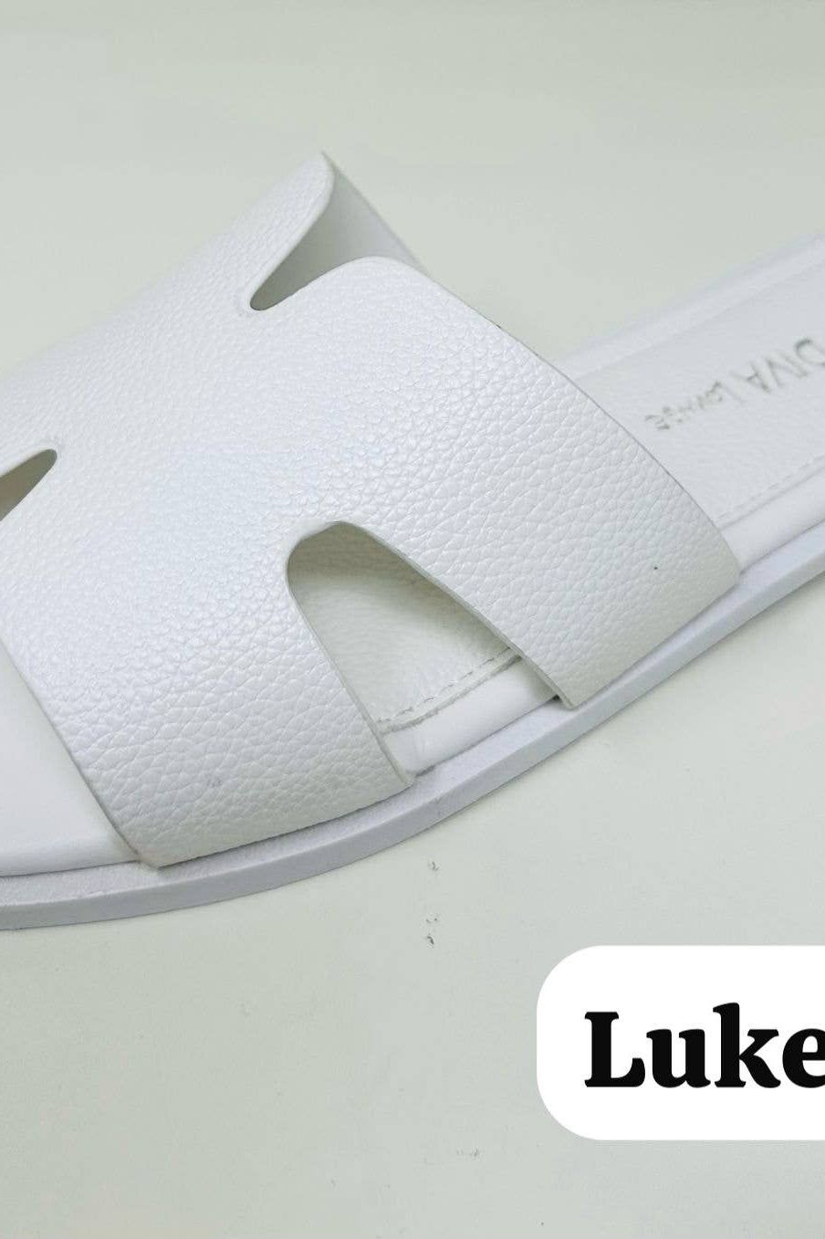 Wild Diva LUKE-01A Women H Band Slide Flat Sandals