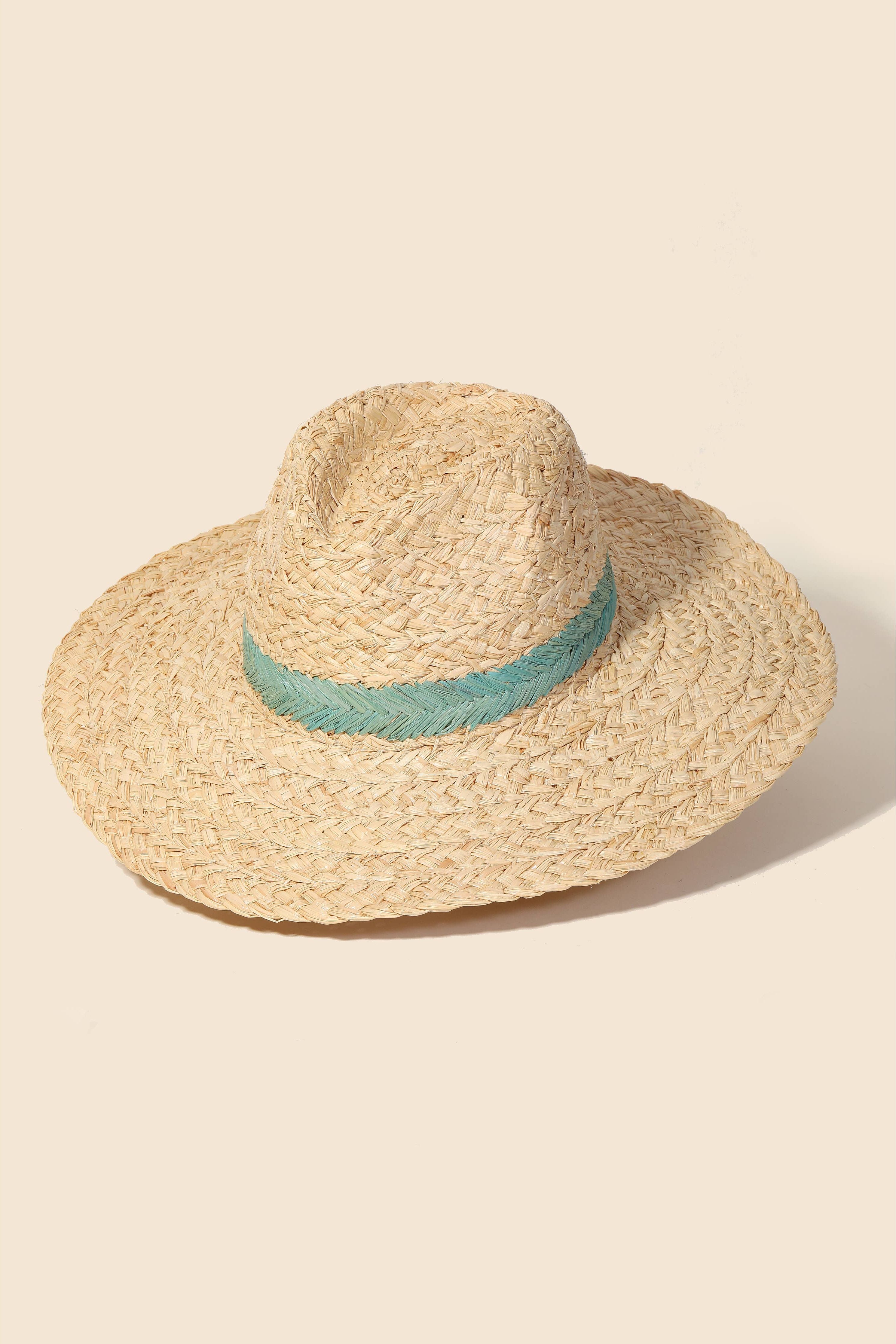 Braided Leaf Strap Straw Hat