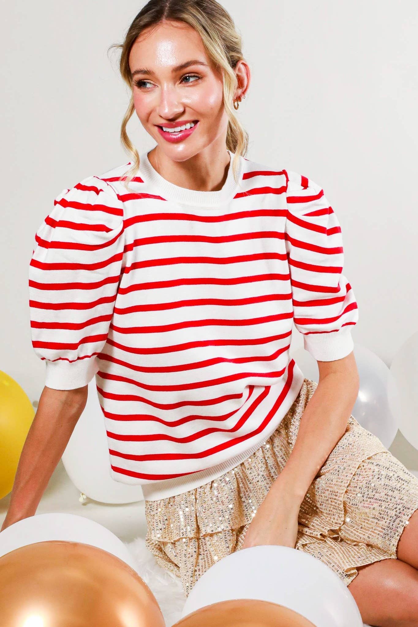 Striped Soft Sweater Top
