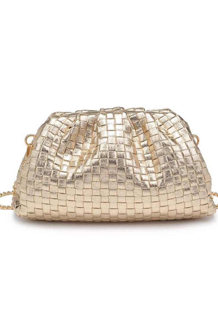 Tate Woven Frame Clutch
