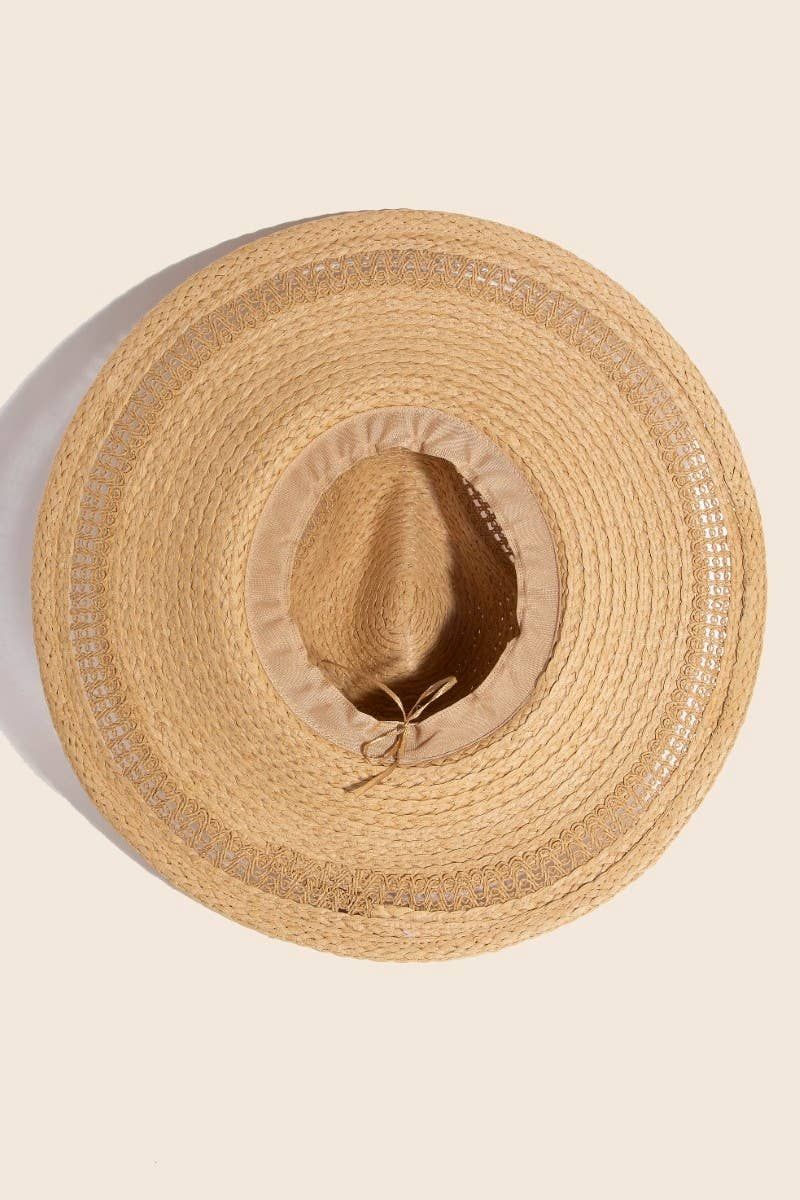 Boho Flat Brim Straw Hat