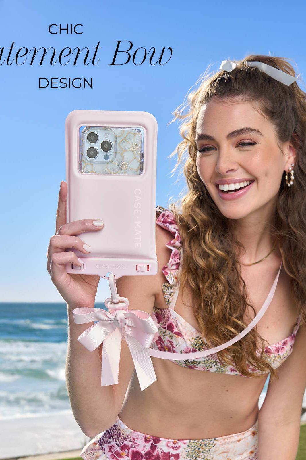 Ballet Pink Bow Waterproof Floating Pouch