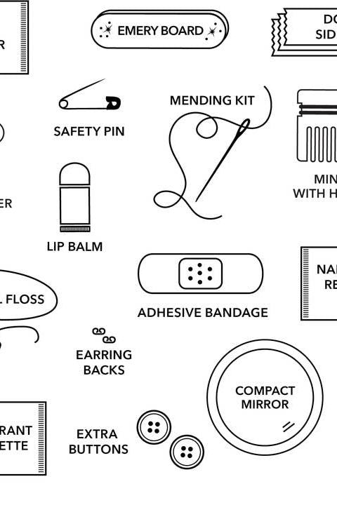 Gingham Scarf Minimergency Kit