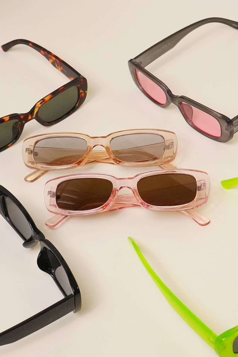 Rectangle Acetate Fashion Assorted Sunglasses