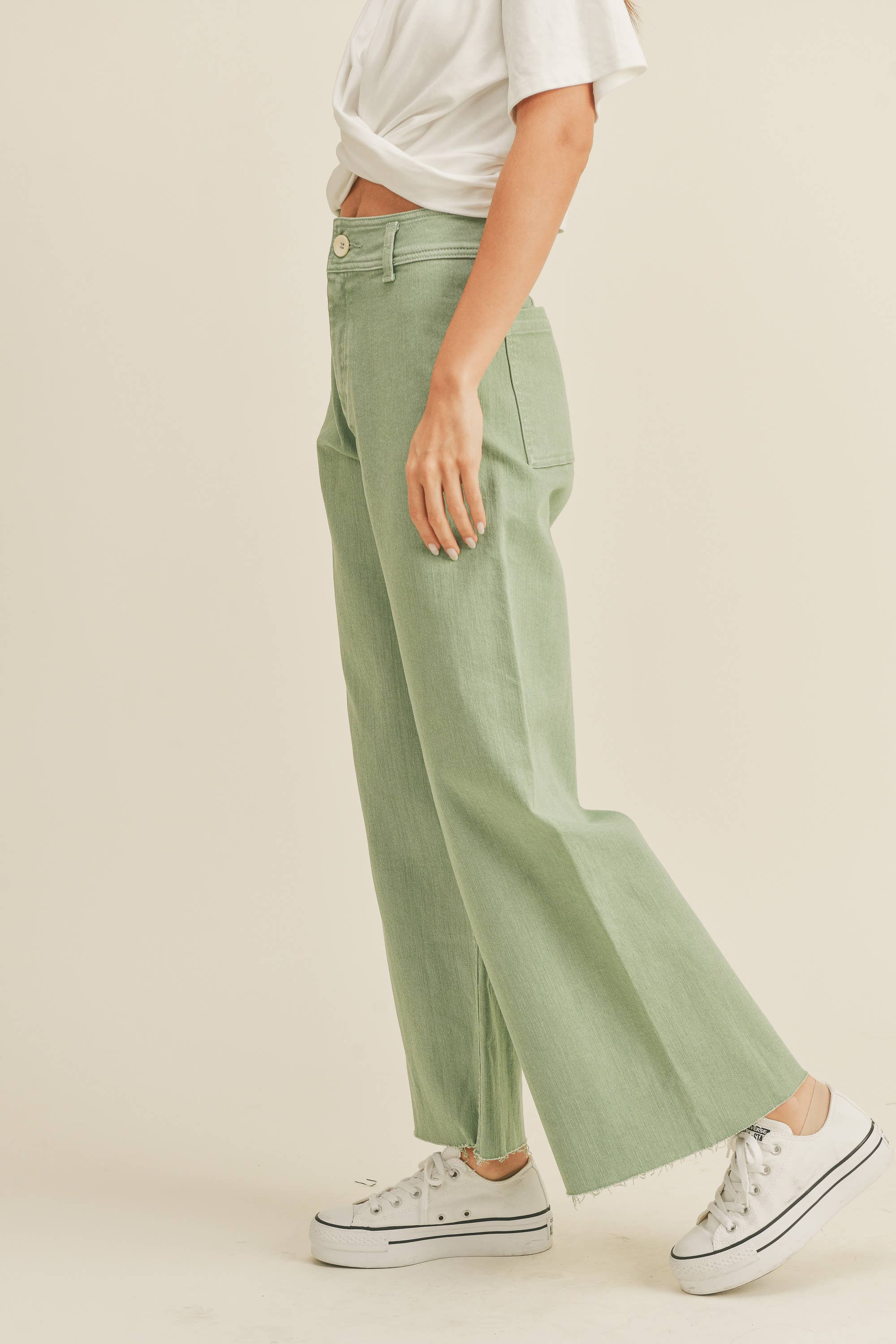 Straight Wide Denim Pants