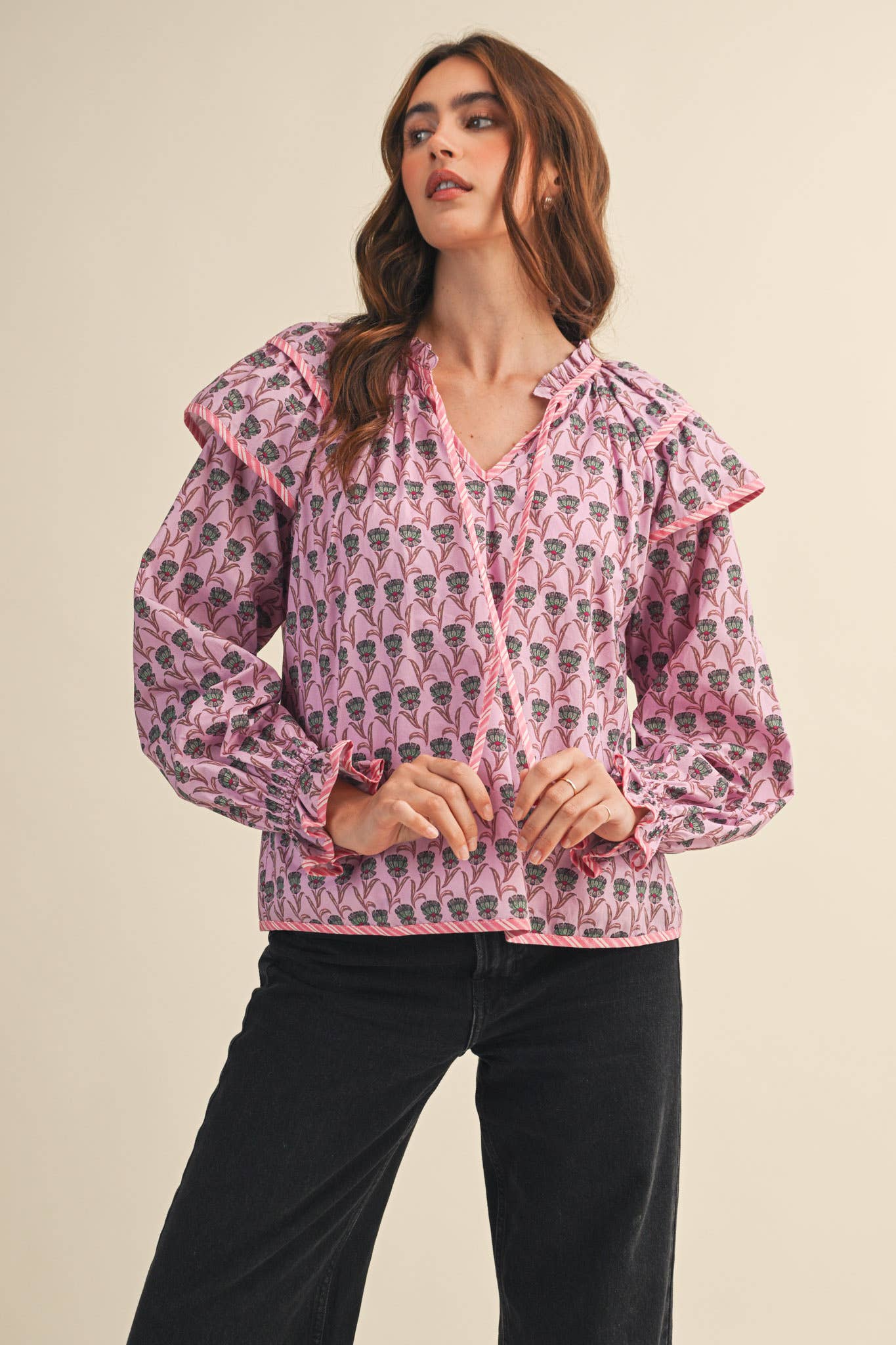 Presley Pink Floral Top