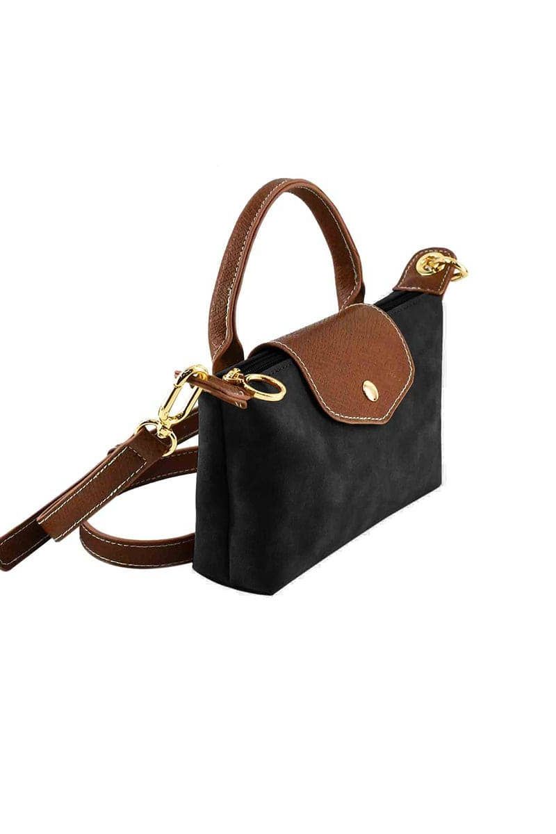 SU781 Faux Suede Mini Crossbody Bag