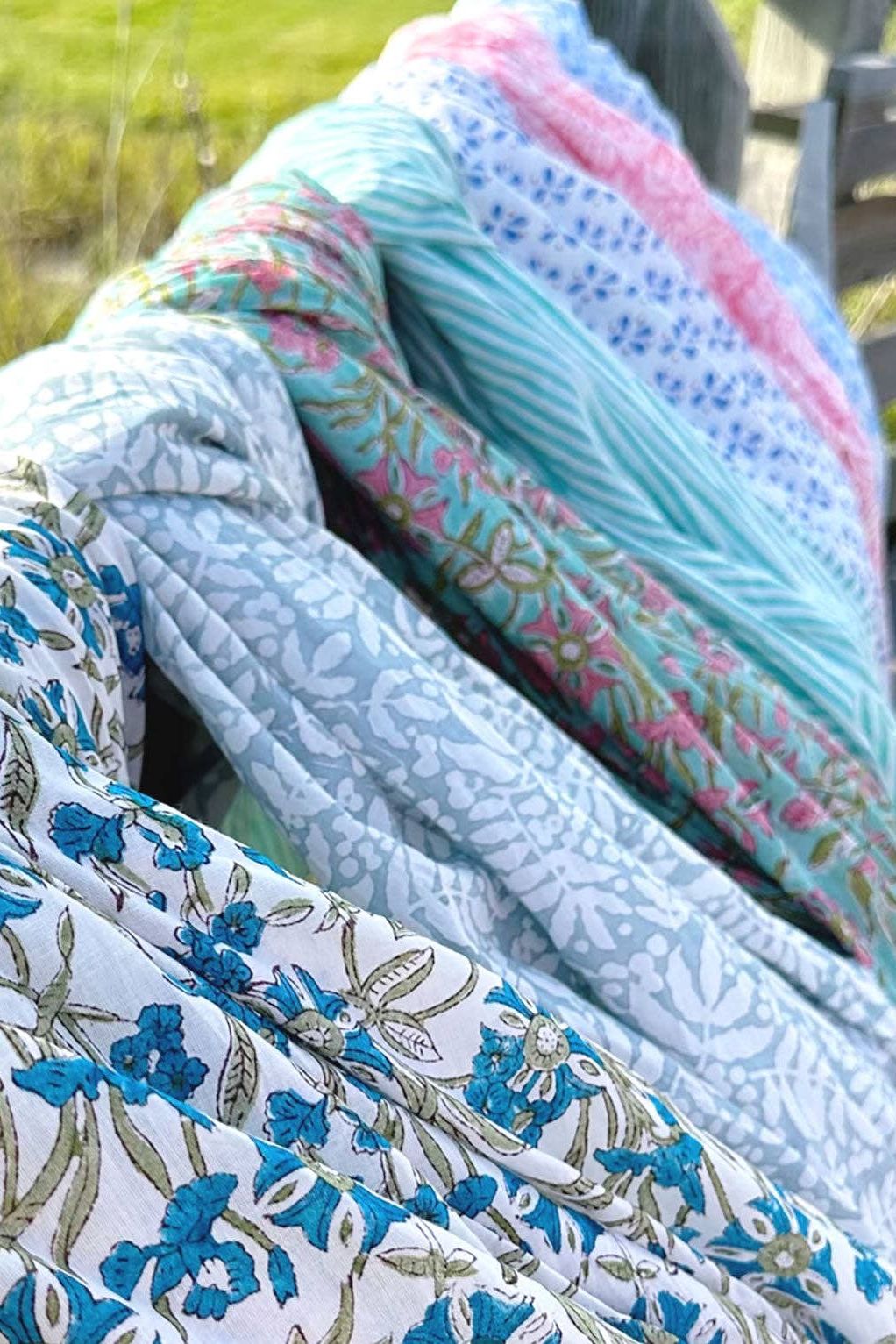 Pinwheel Pareo in Caribbean Blue