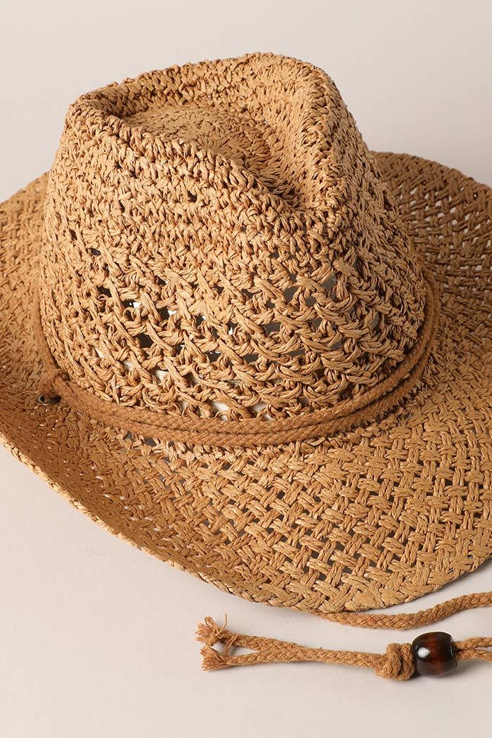 Natural Material Straw Panama Adjustable Sun Hat