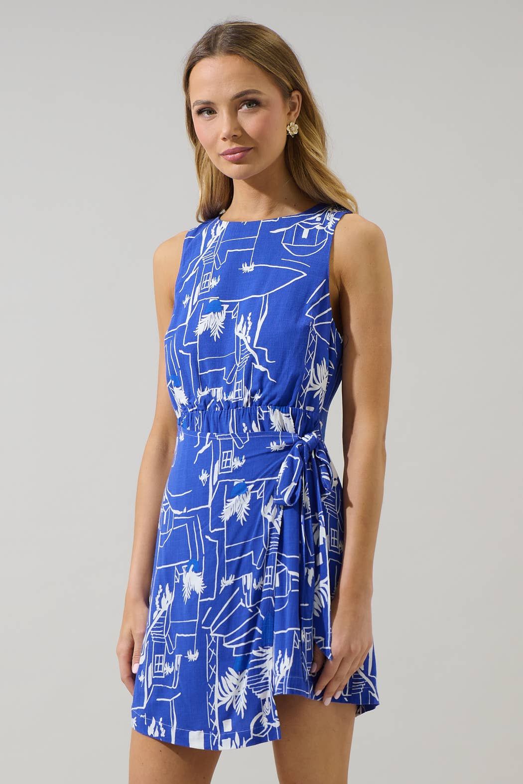 Take Me Somewhere Wrap Mini Dress