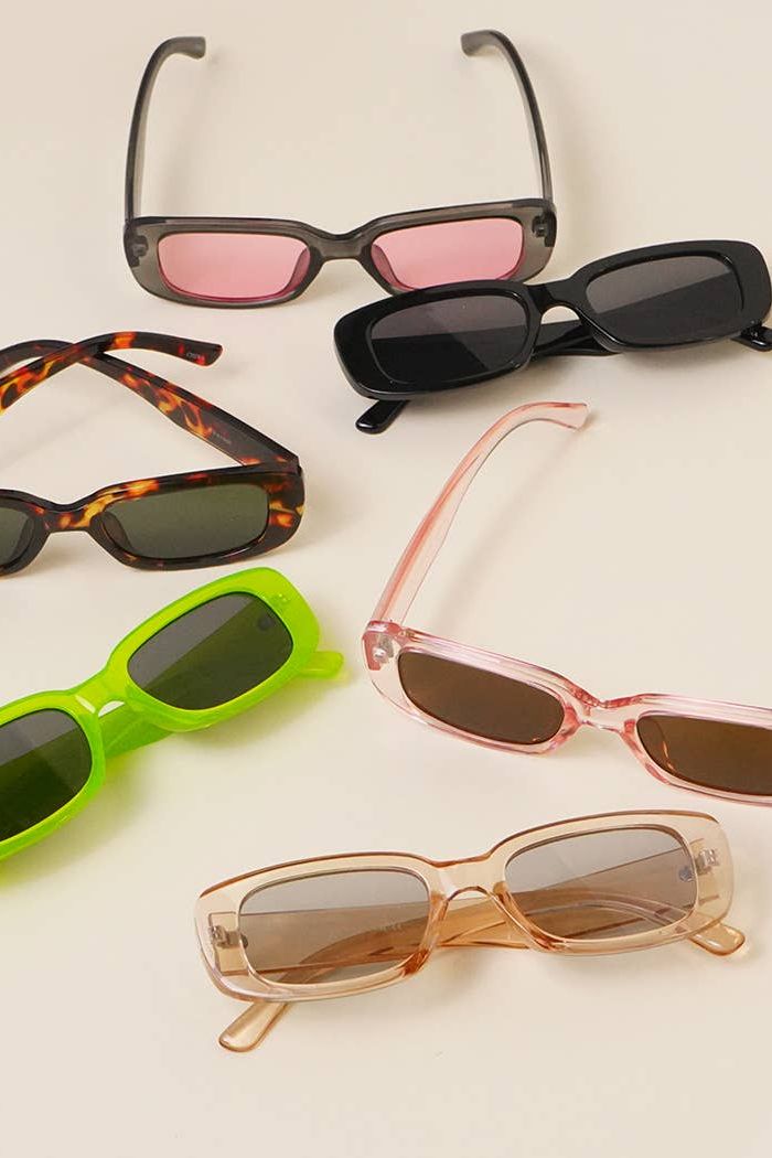 Rectangle Acetate Fashion Assorted Sunglasses