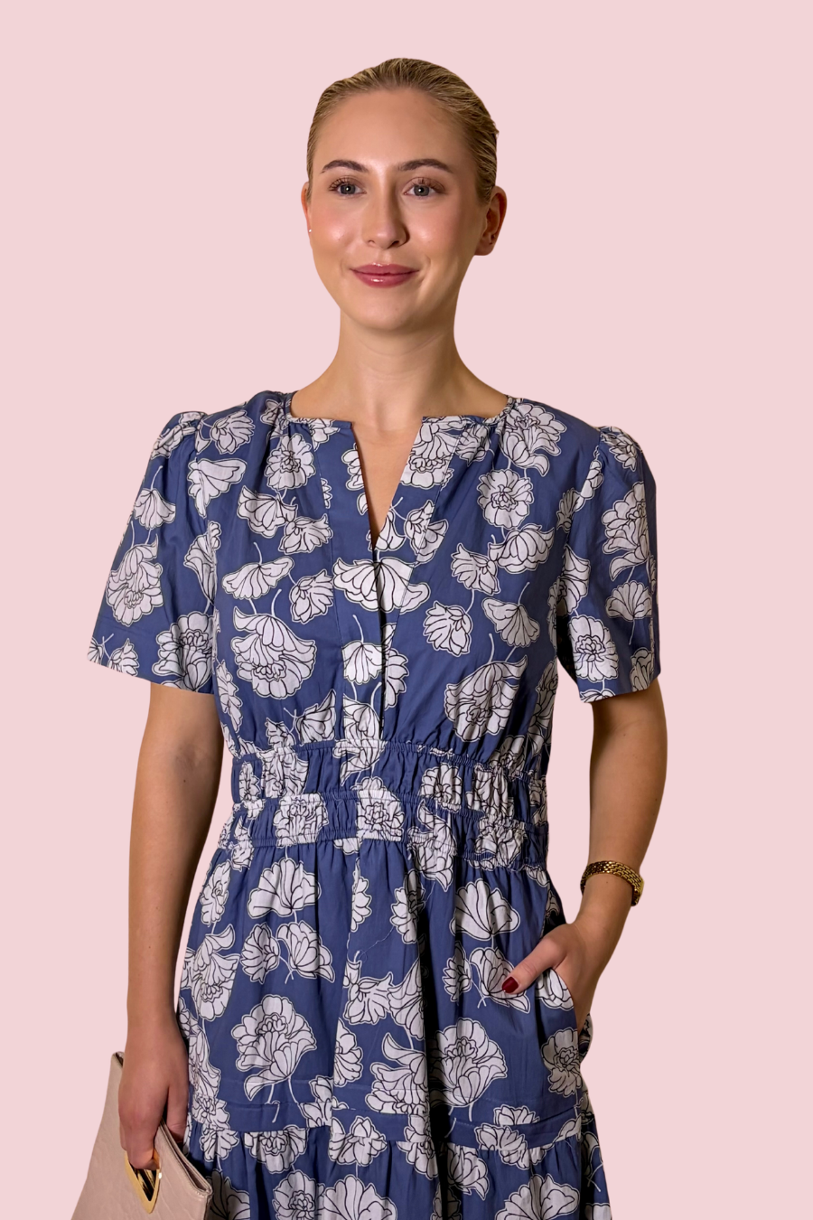 Botanical Breeze Floral Print Tiered Maxi Dress