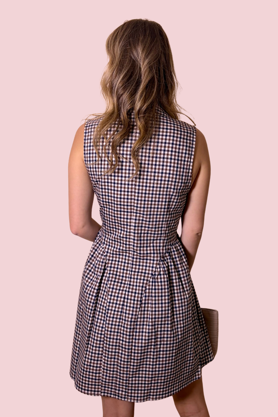 Check In Gingham Check Fit-and-Flare Mini Dress