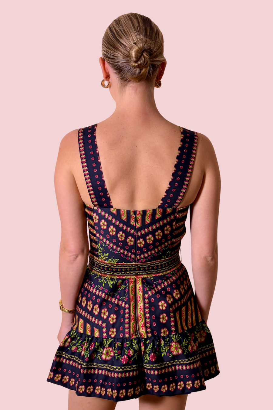 Lena Print Skort Romper-Amanda Uprichard