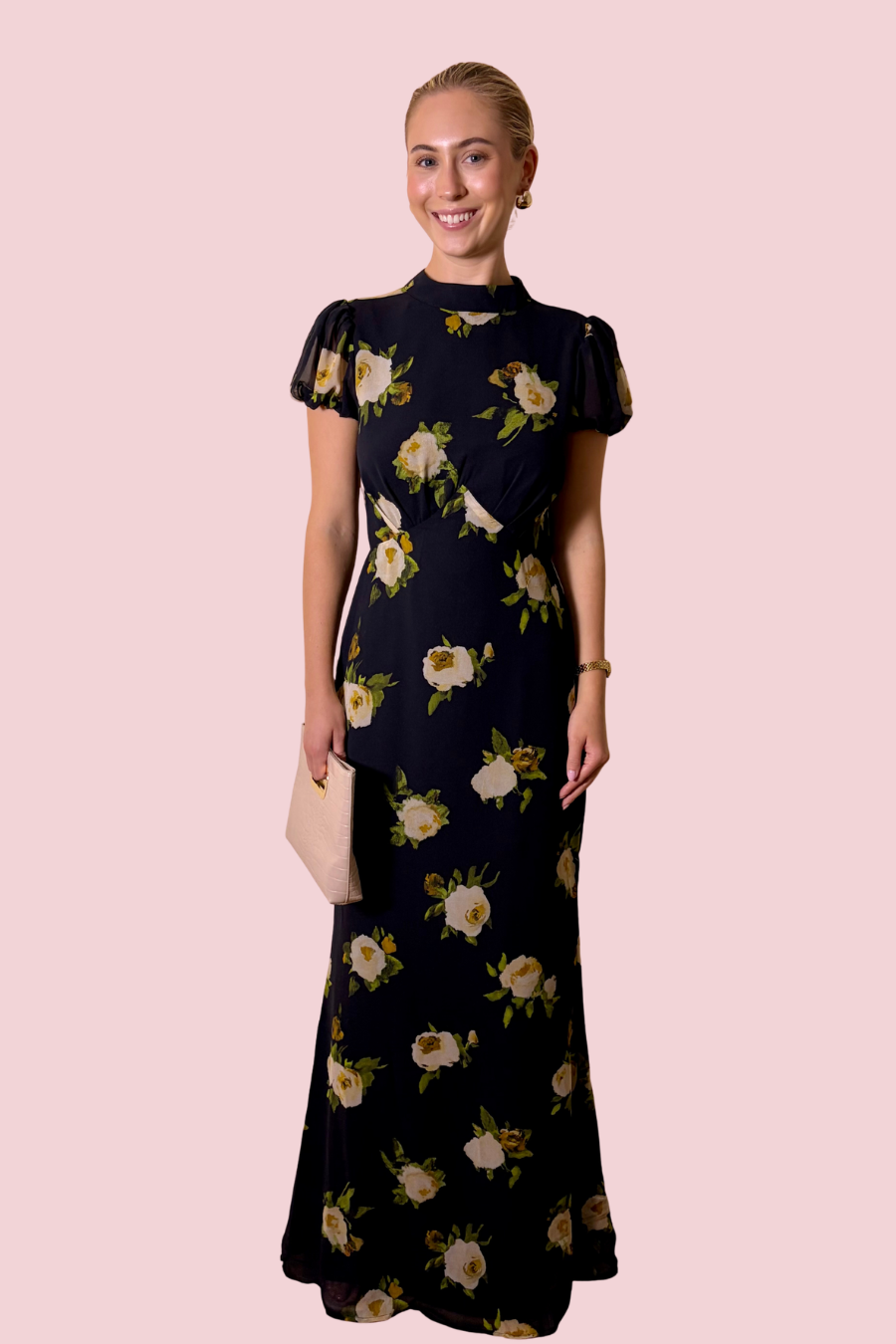Rose to the Occasion Floral Print Maxi Dress