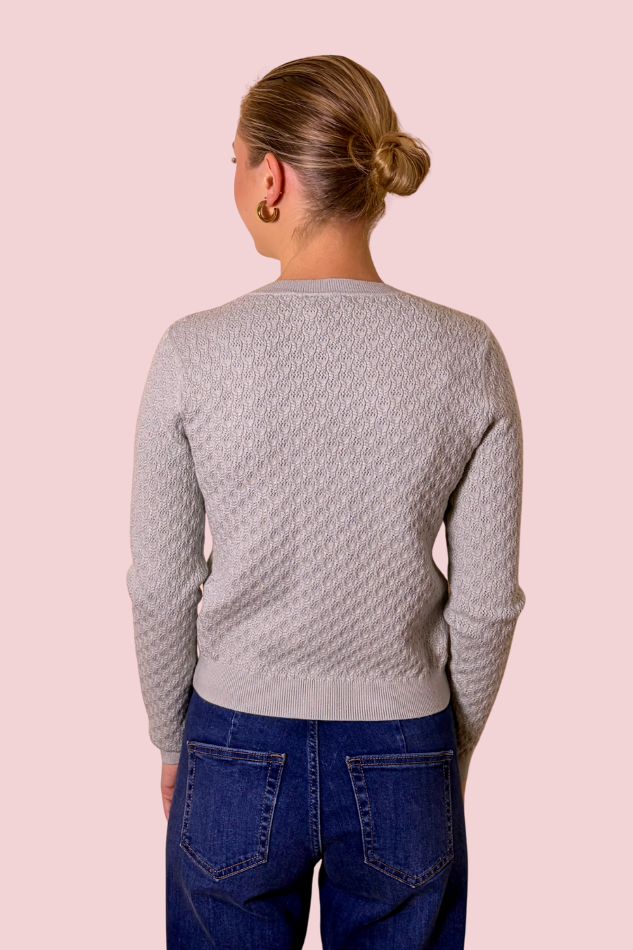 Daydream Knit Pointelle Crew Neck Sweater