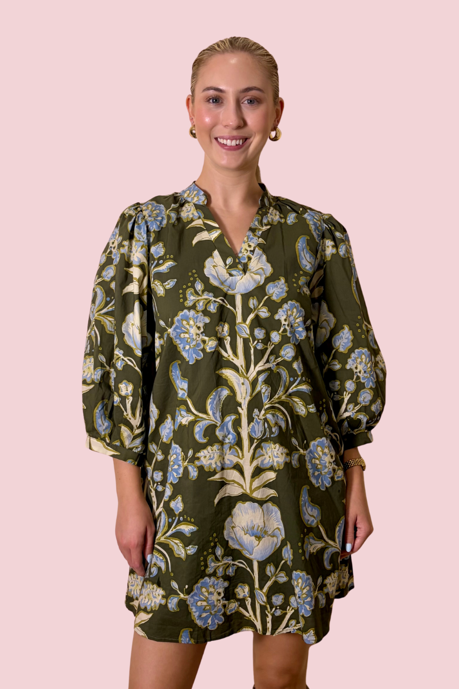 Branching Out Floral Print Mini Dress