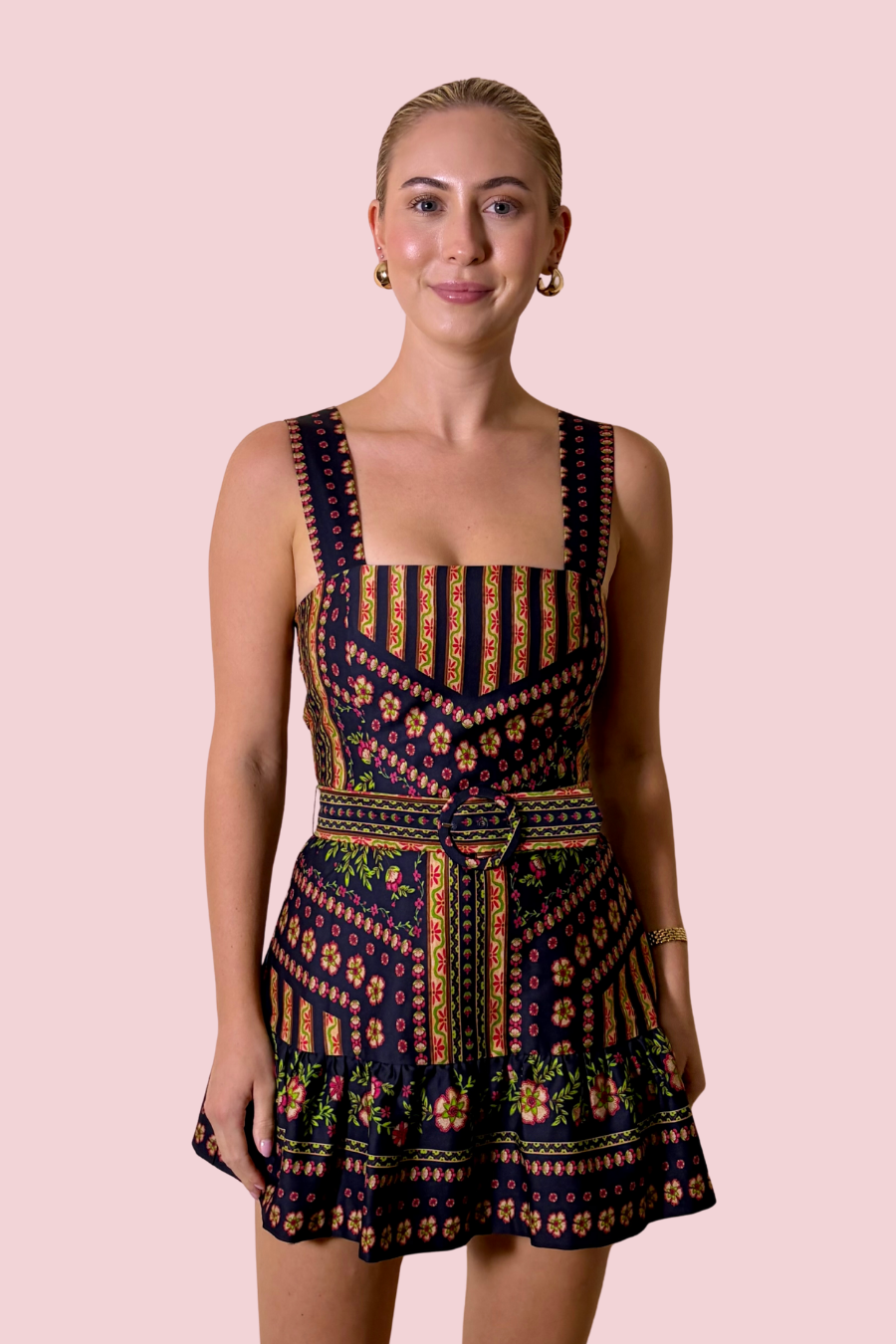 Lena Print Skort Romper-Amanda Uprichard