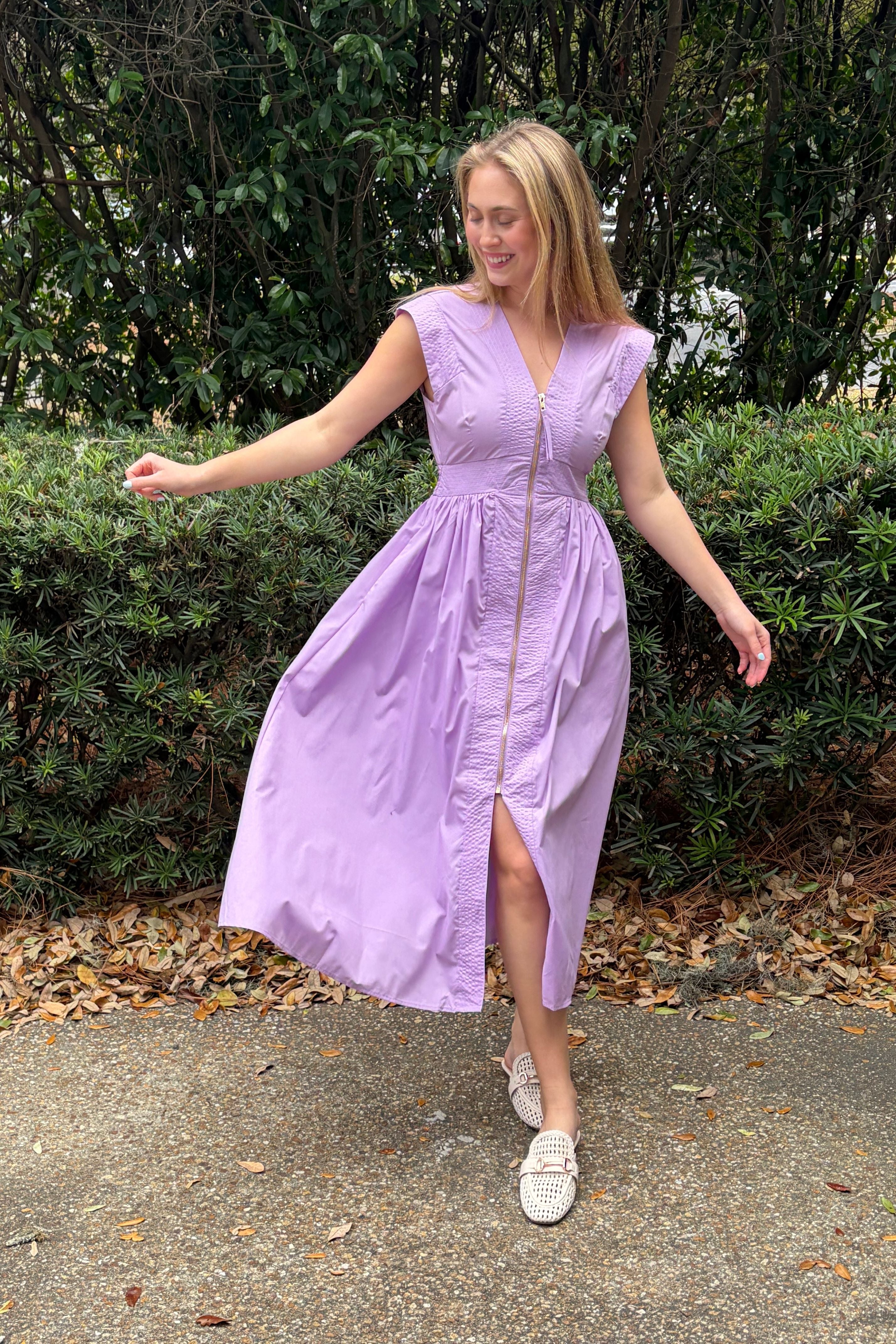 The Sloan Zip Midi Dress