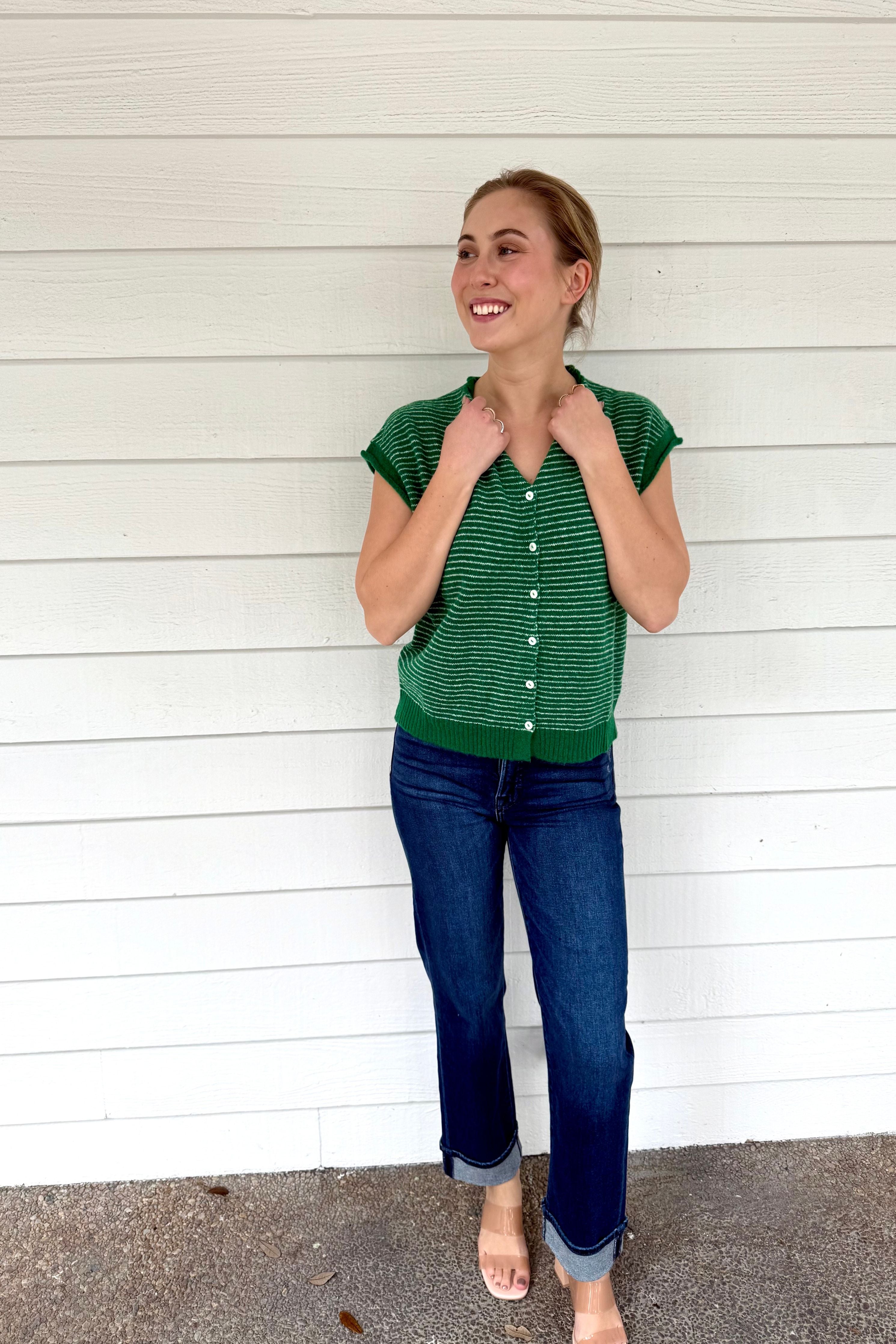 The Everly Button Knit