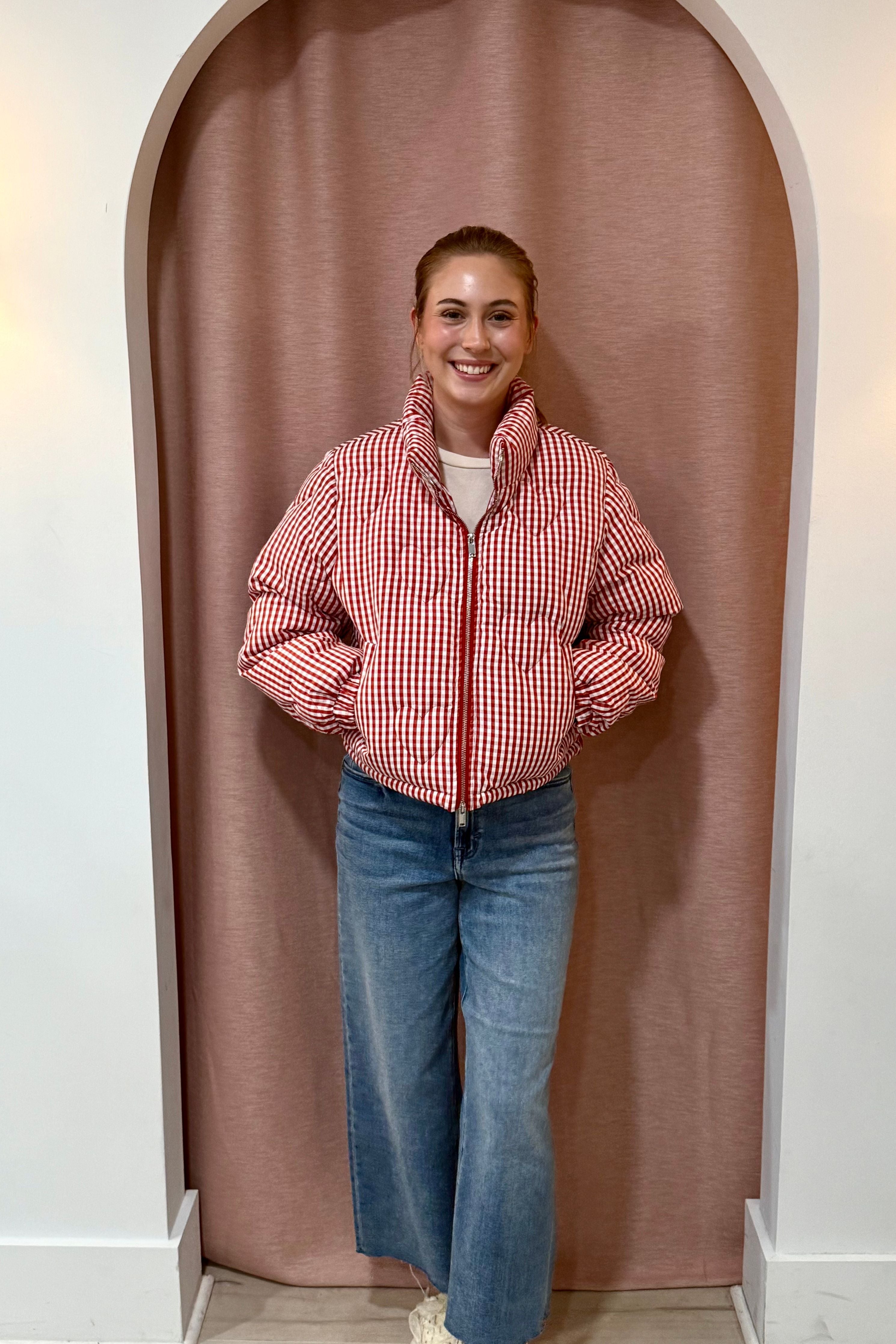 The Gingham Pop Puffer