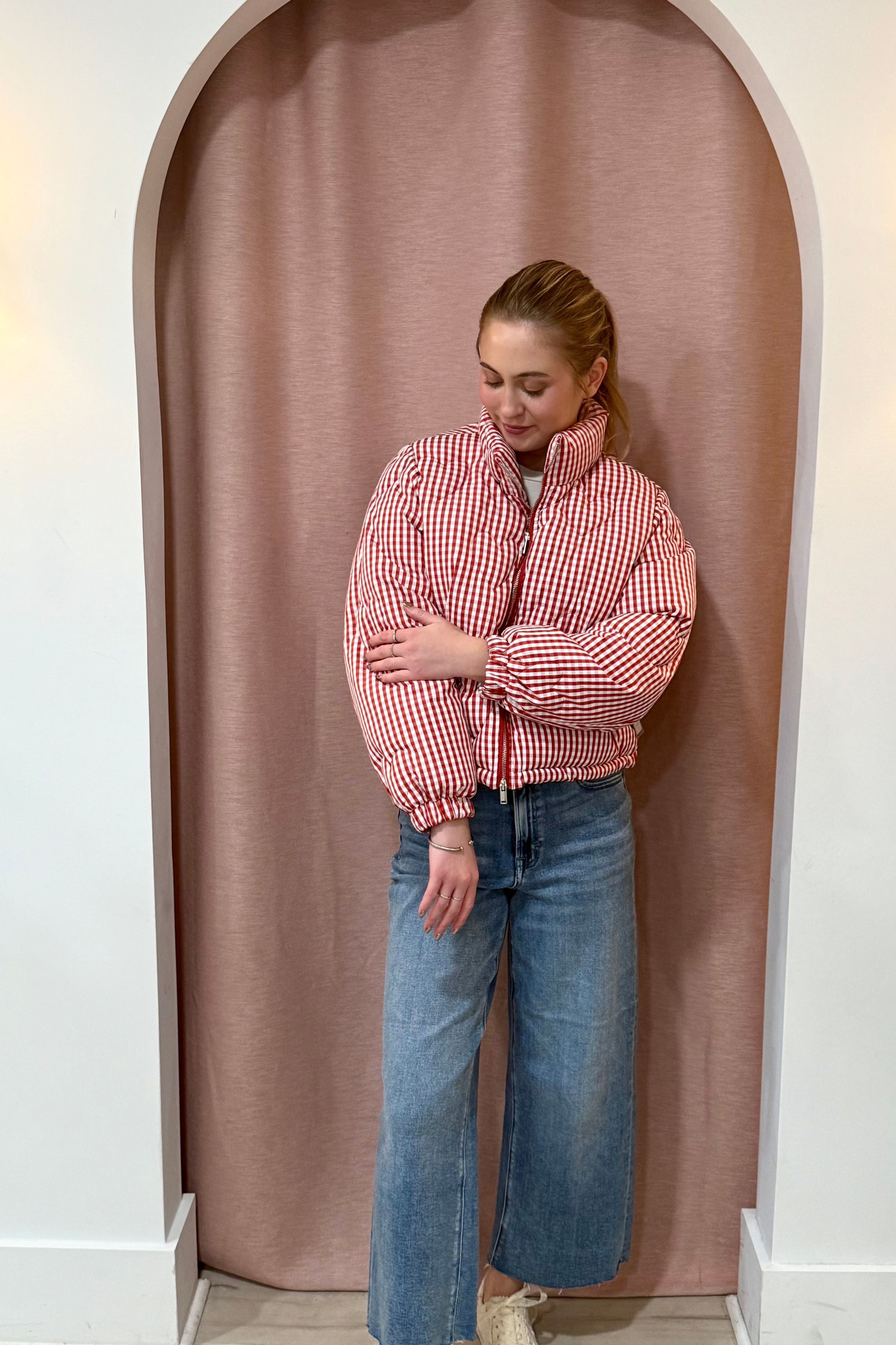 The Gingham Pop Puffer