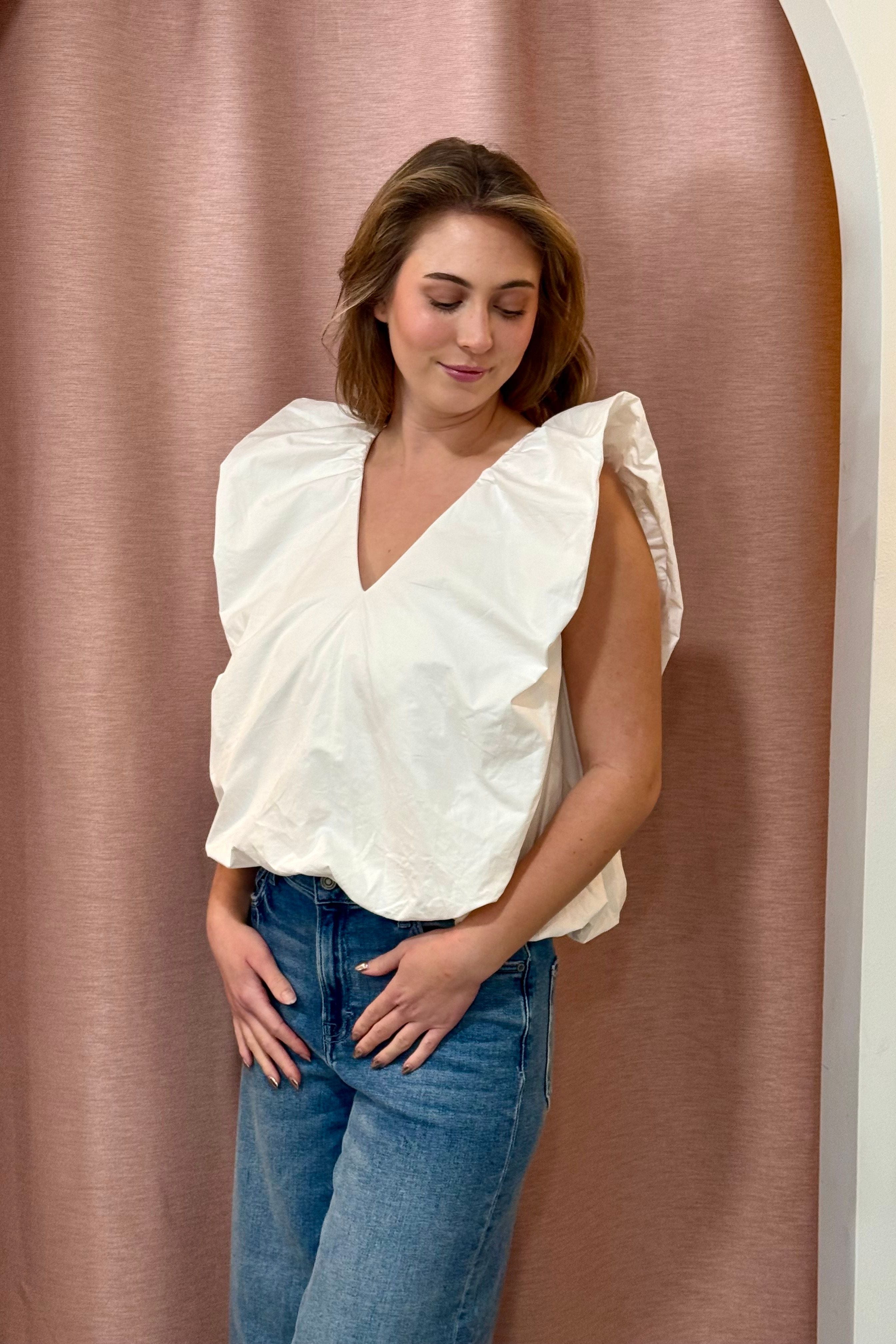The Cloudfall Poplin Top