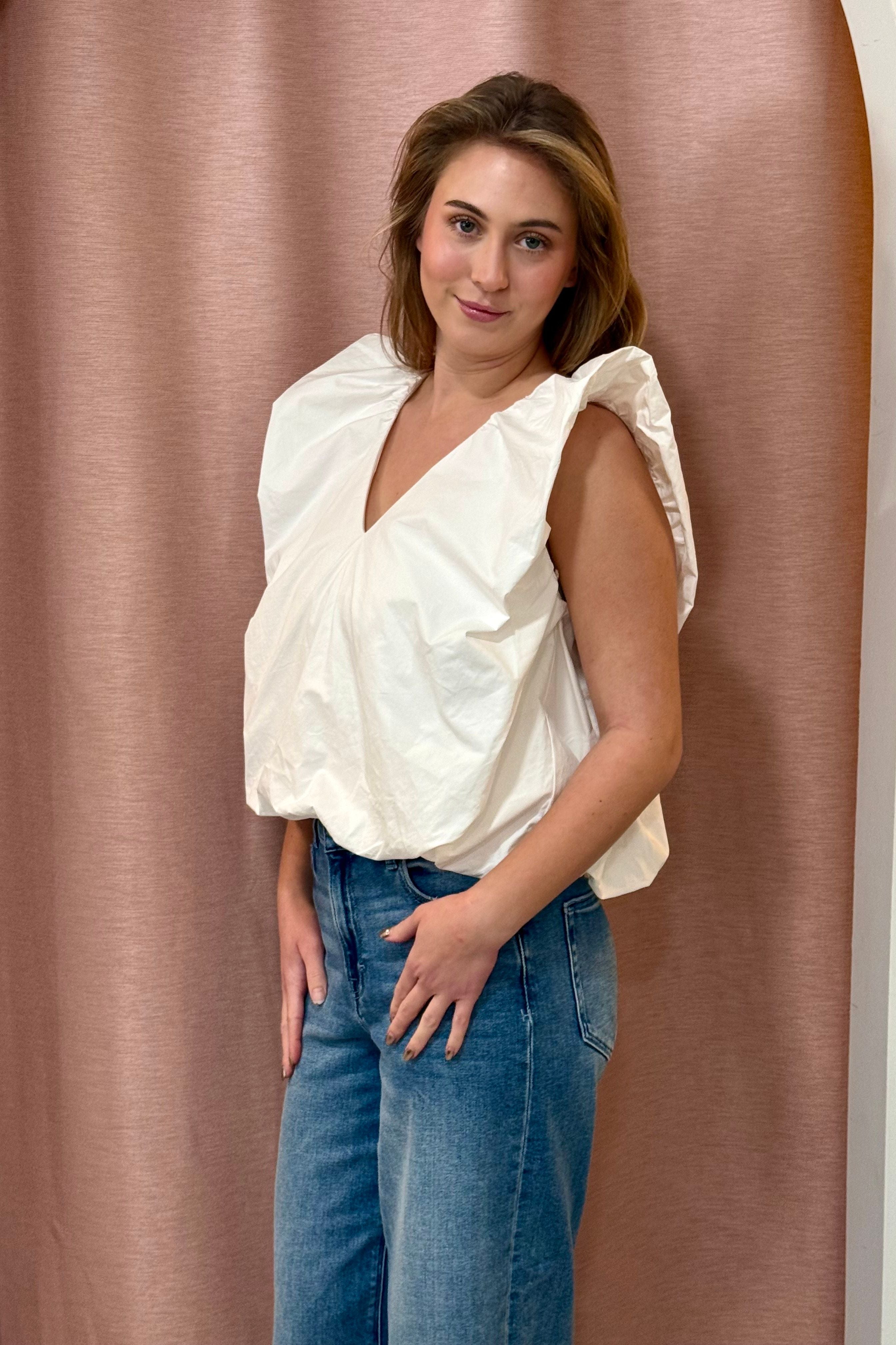 The Cloudfall Poplin Top