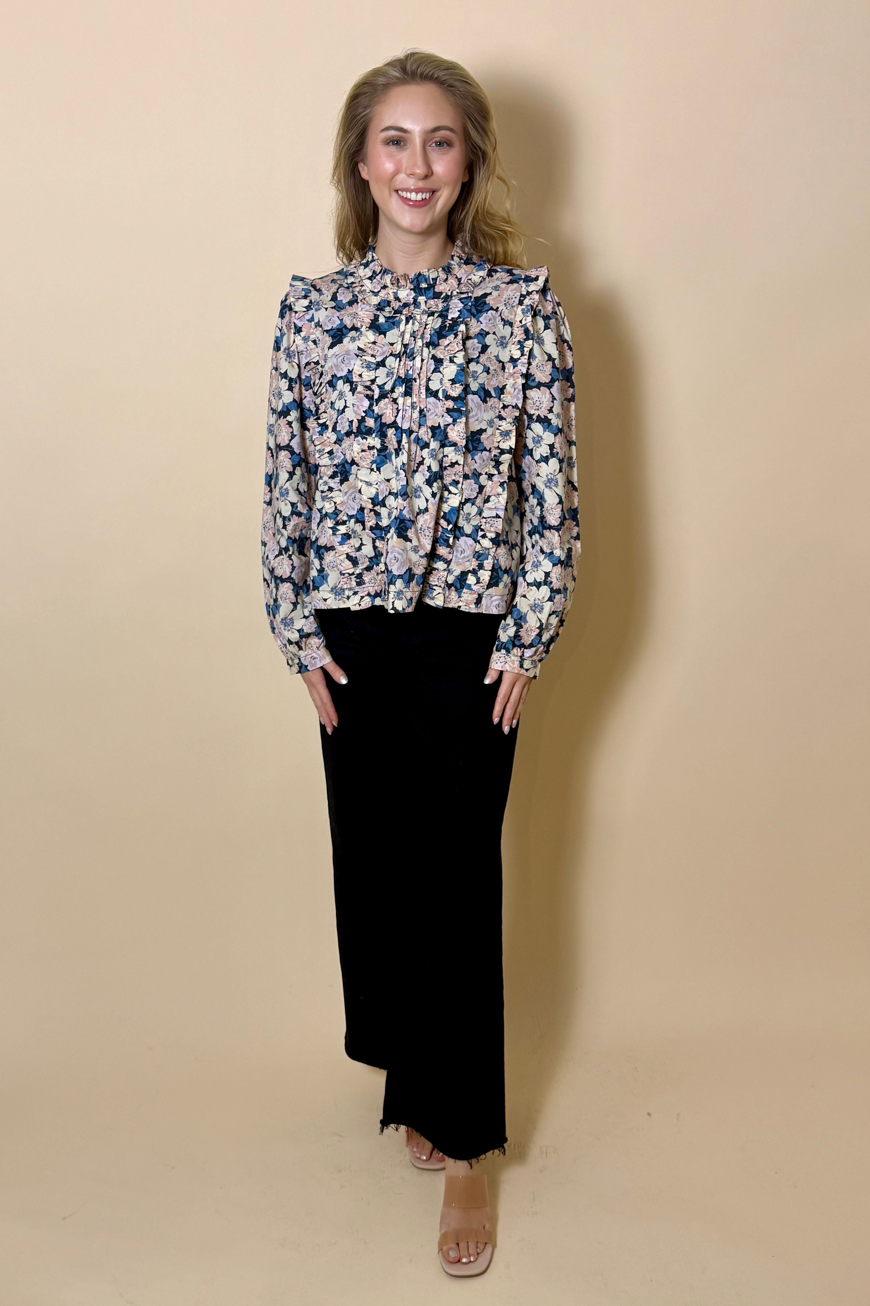 The Blush & Bloom Ruffle Blouse