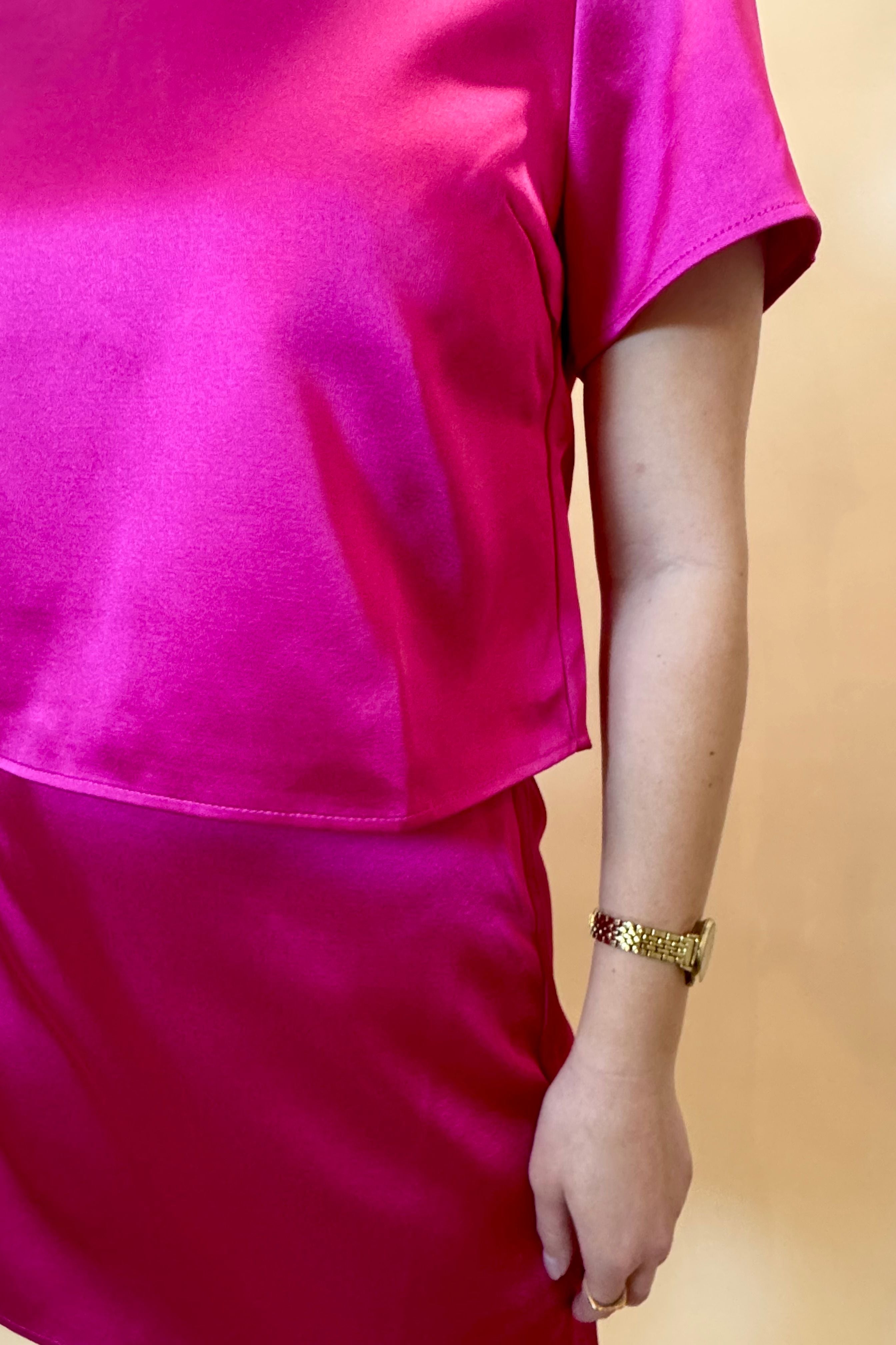 Pretty in Pink Satin Skirt