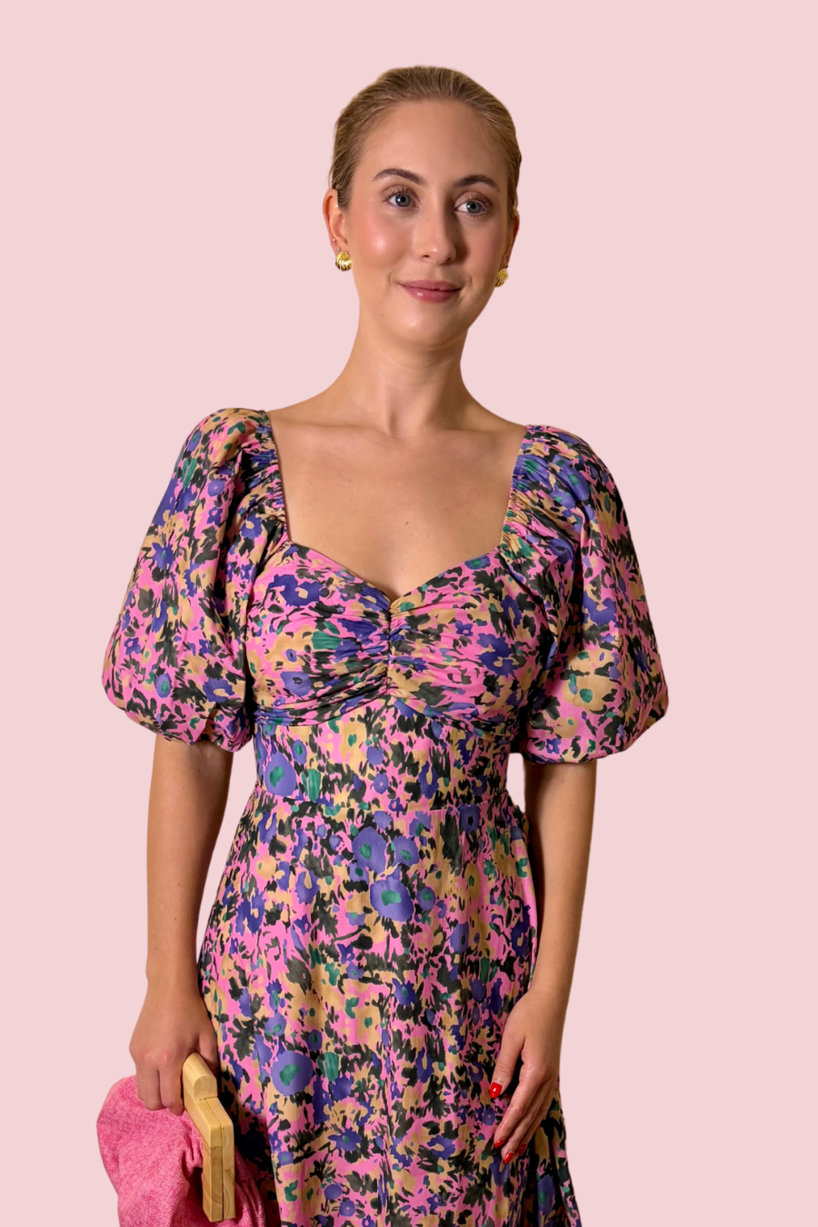 Blooming Lovely Floral Puff Sleeve Maxi Dress