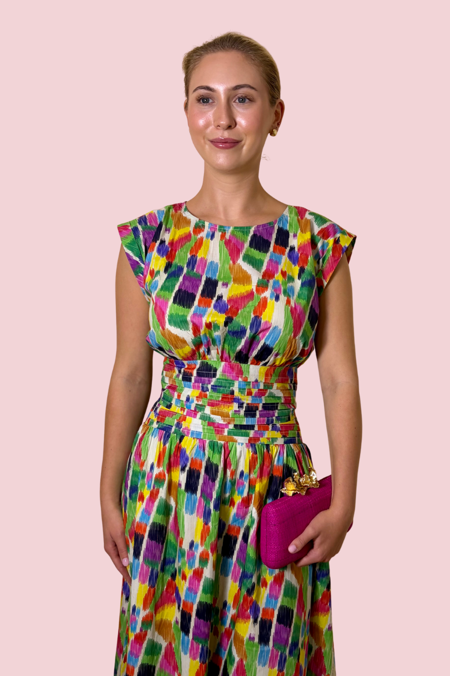 Color Me Happy Multicolor Abstract Print Two Piece Skirt Set